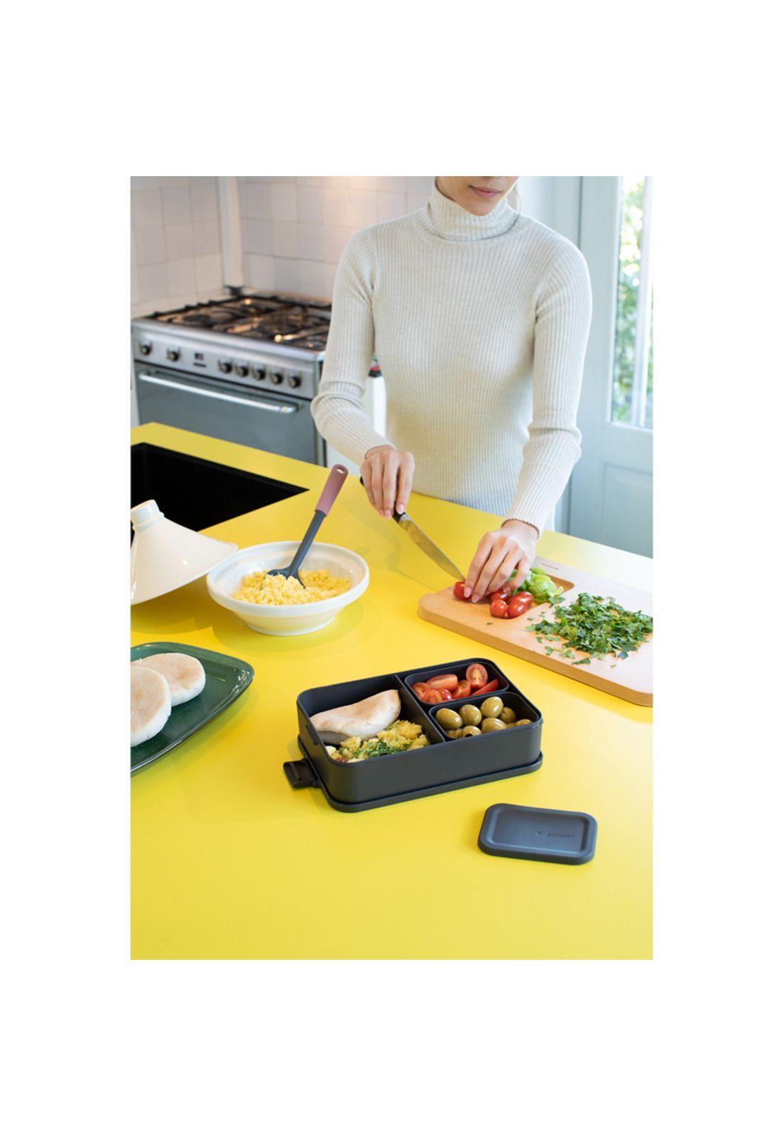Contenedor para almuerzo Make & Take Bento Grande Dark Grey-4
