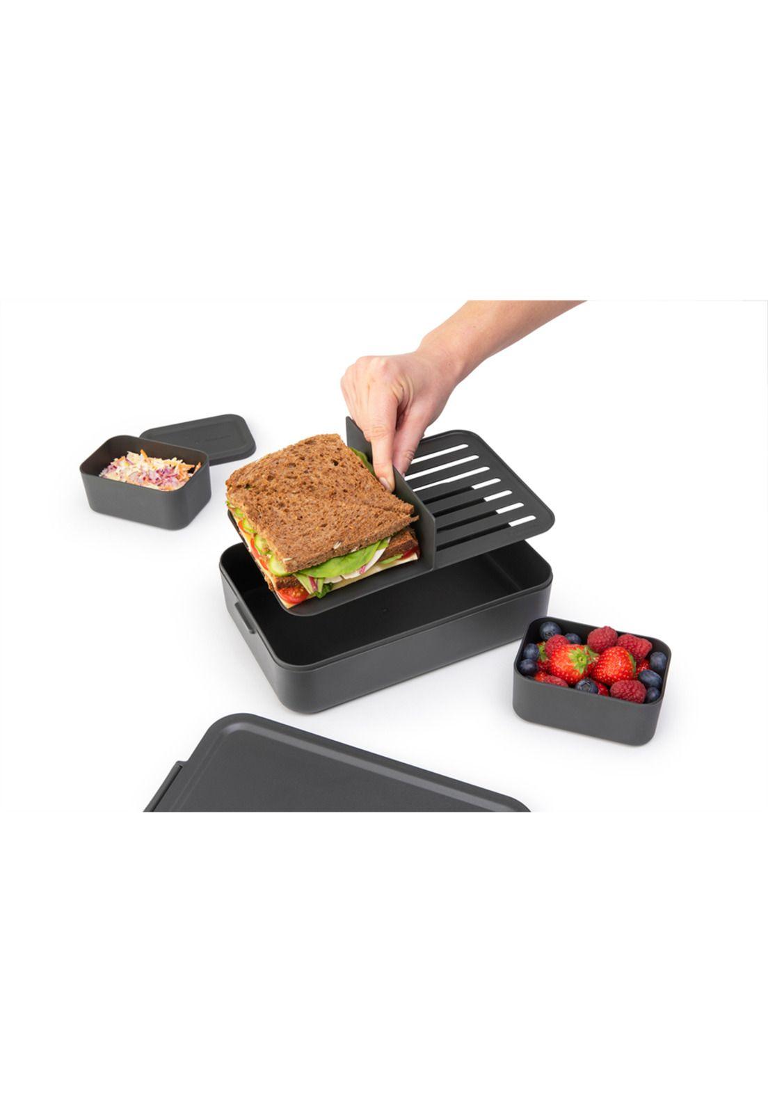 Contenedor para almuerzo Make & Take Bento Grande Dark Grey-5
