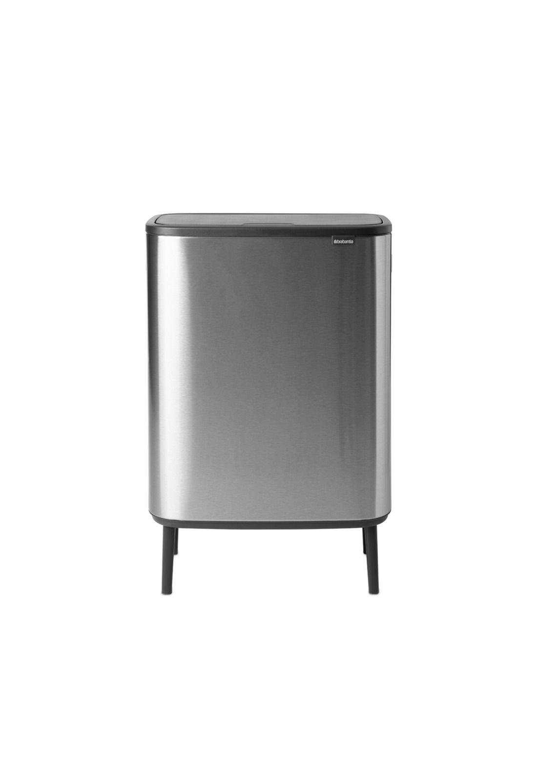 Basurero Bo Touch Hi 2 x 30 Lt Matt Steel Fingerprint Proof-0