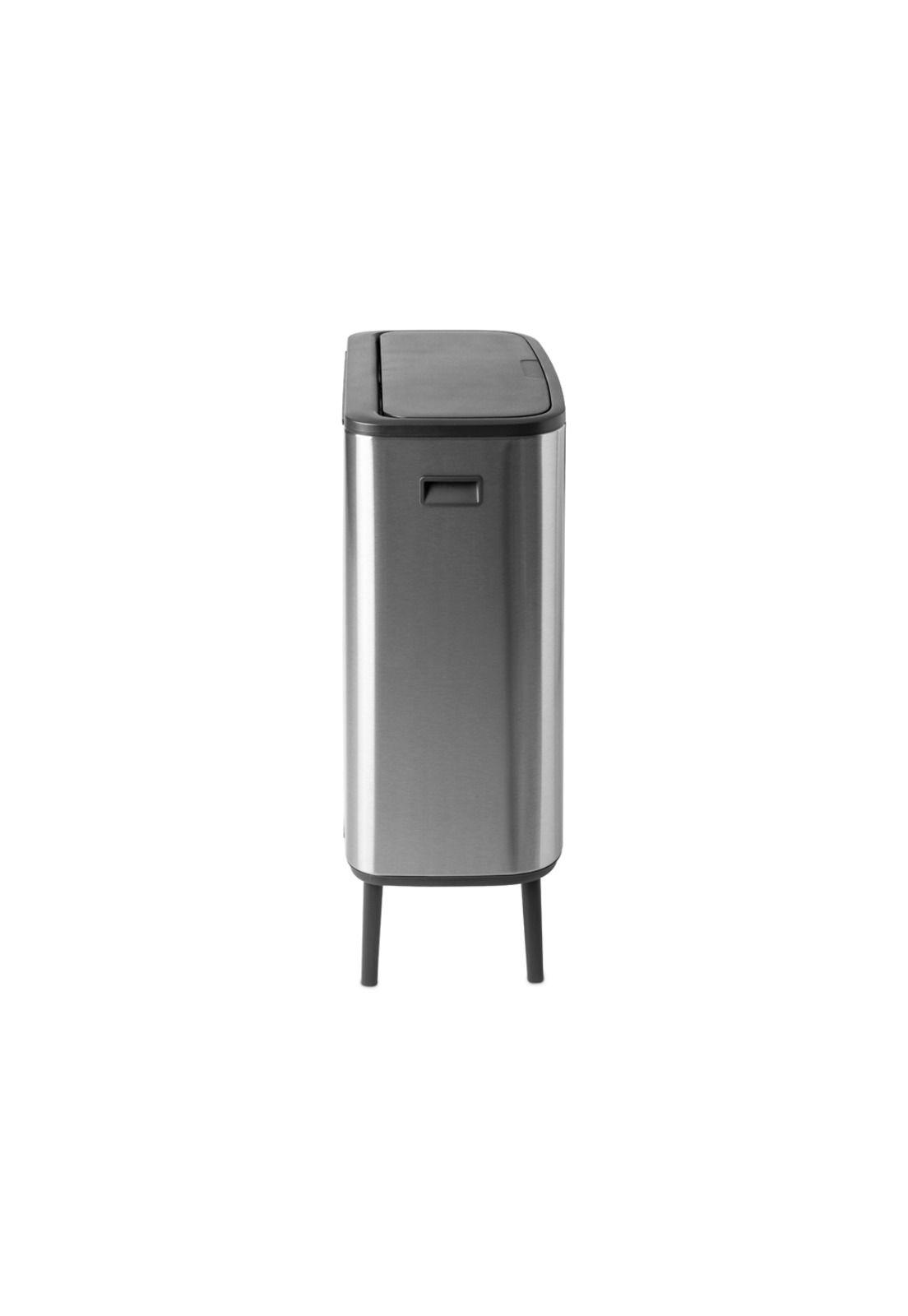 Basurero Bo Touch Hi 2 x 30 Lt Matt Steel Fingerprint Proof-2
