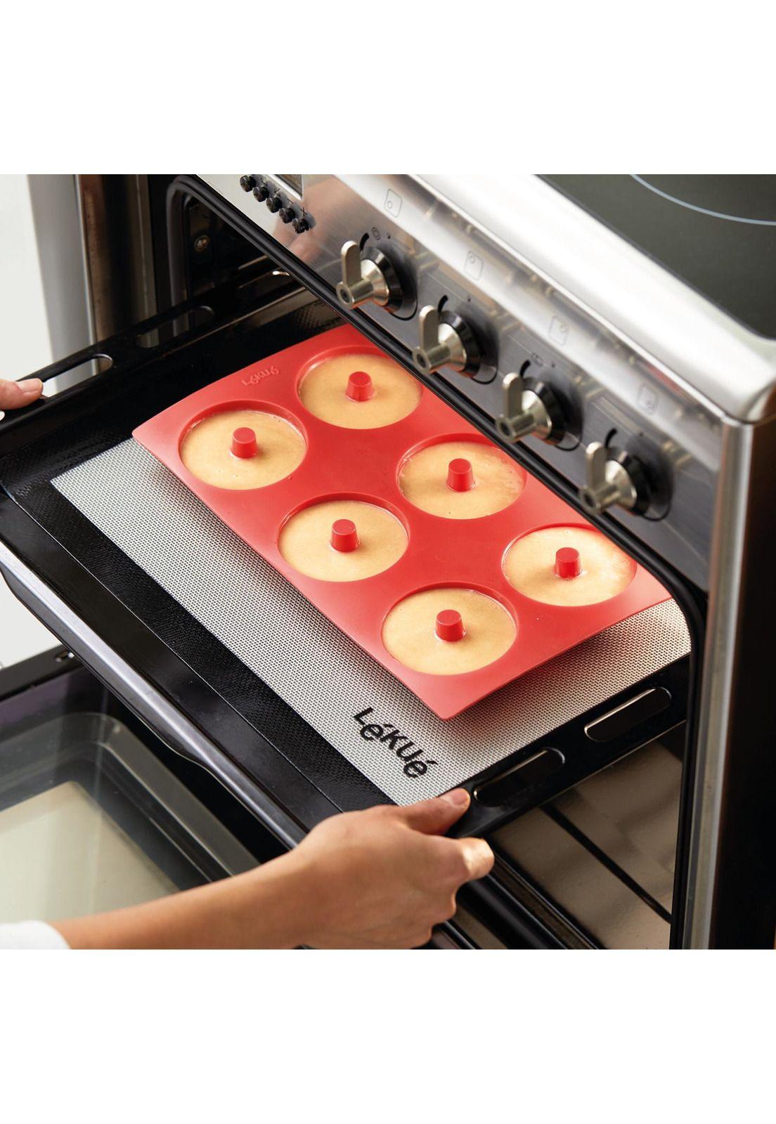 Molde donuts caseras 6 cavidades rojo-3