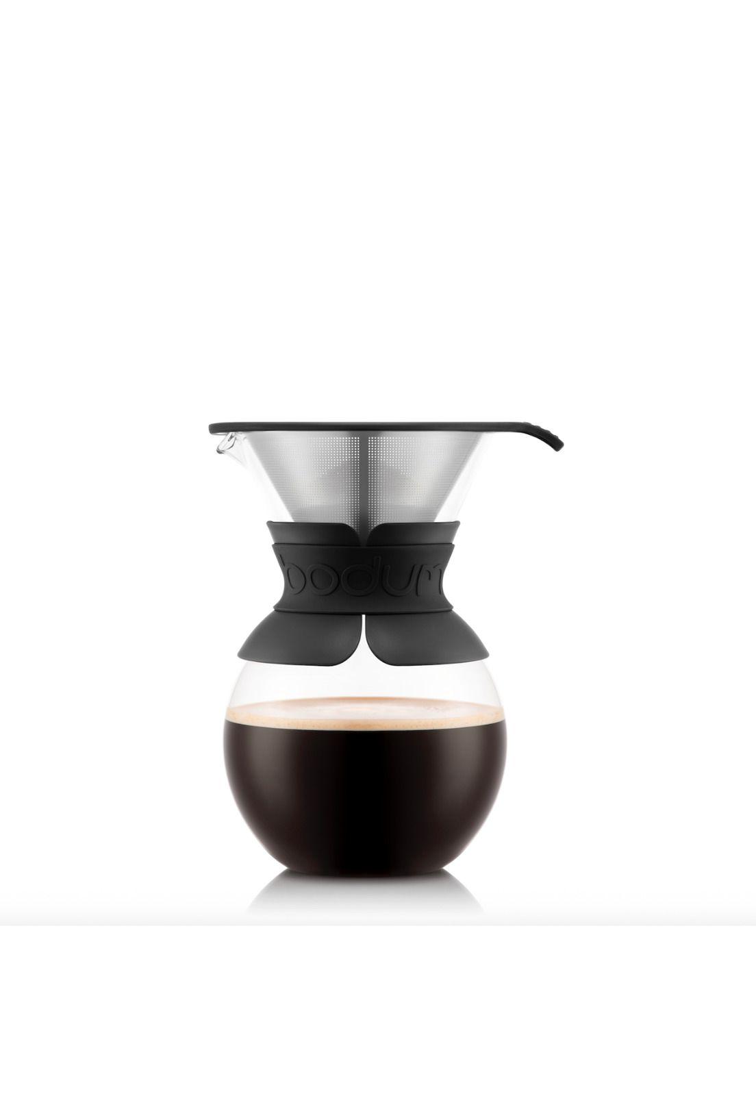 Cafetera de Goteo, filtro permanente de acero inox 1 lt, negro-0