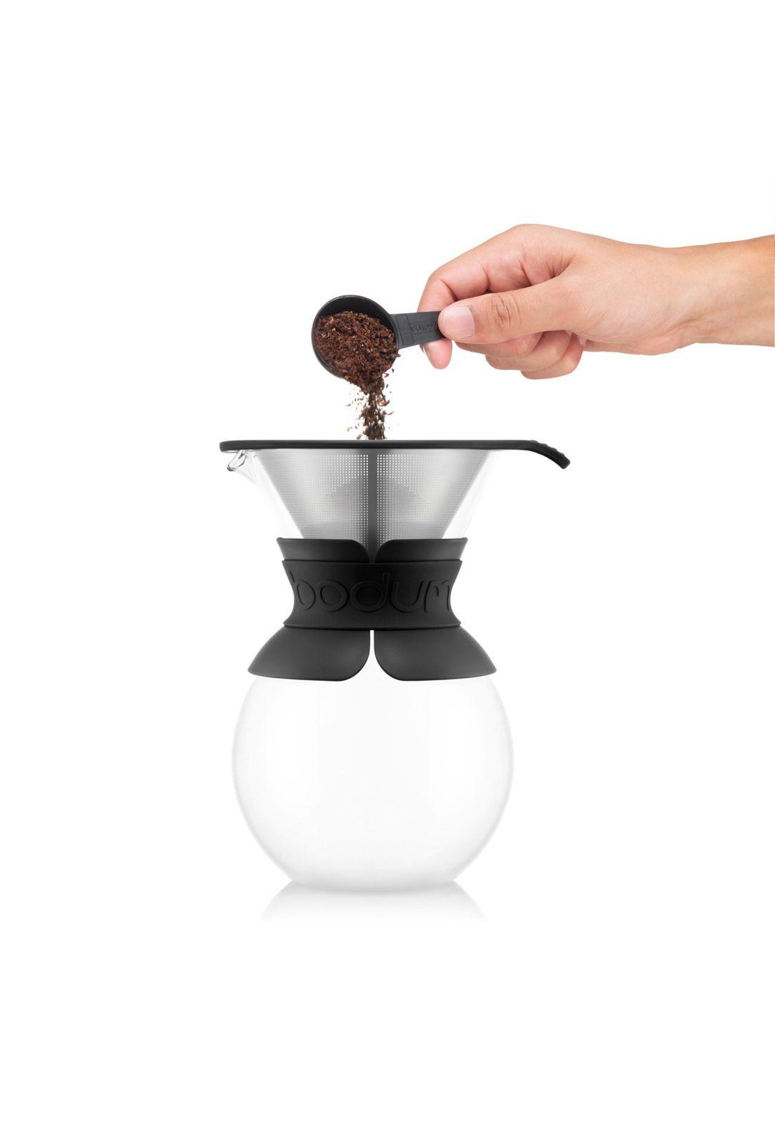 Cafetera de Goteo, filtro permanente de acero inox 1 lt, negro-3