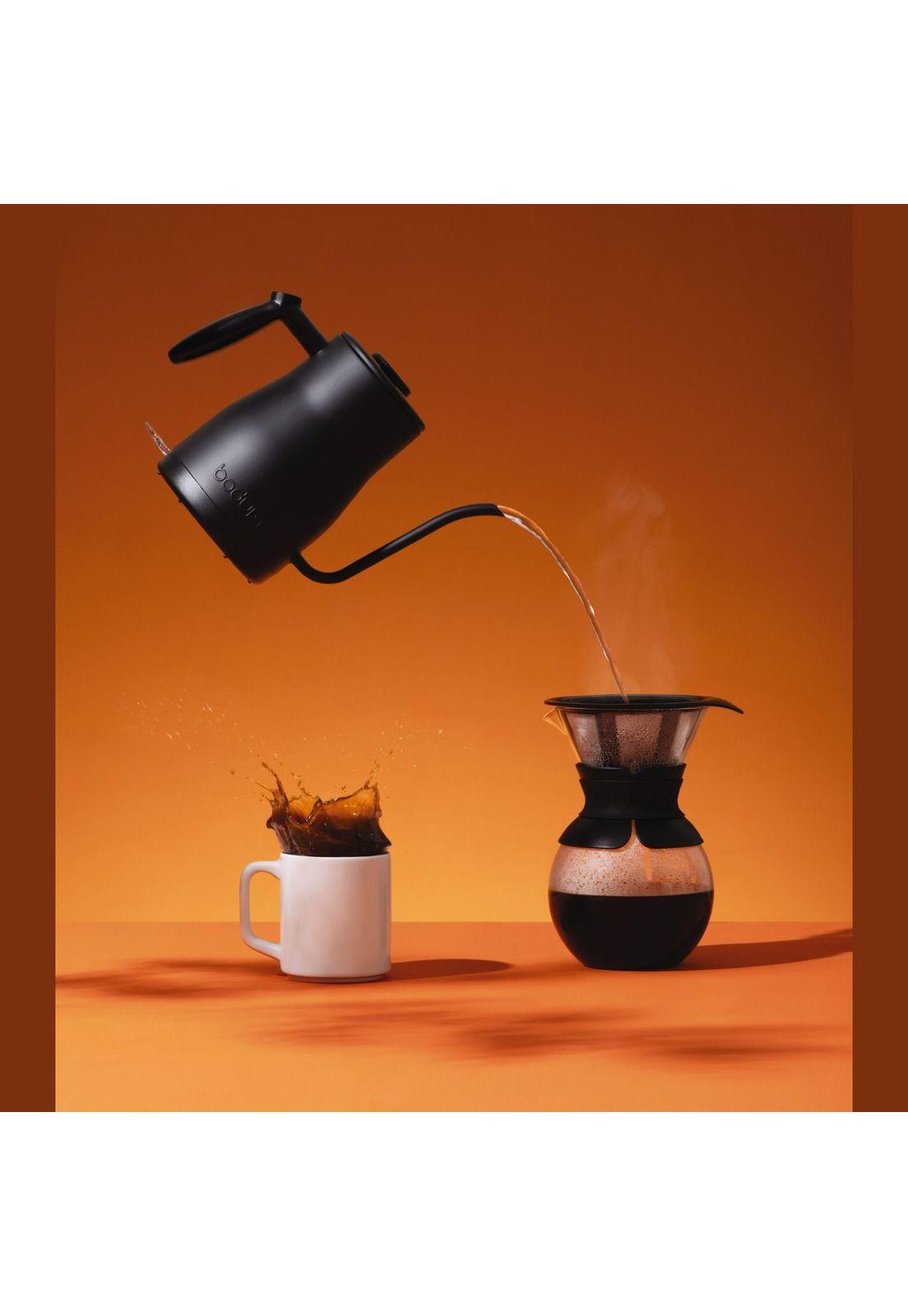Cafetera de Goteo, filtro permanente de acero inox 1 lt, negro-5