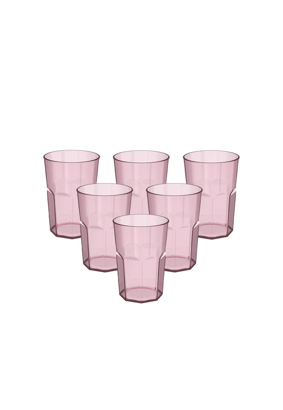Pack 6 Vasos 400 Ml Rosados-0