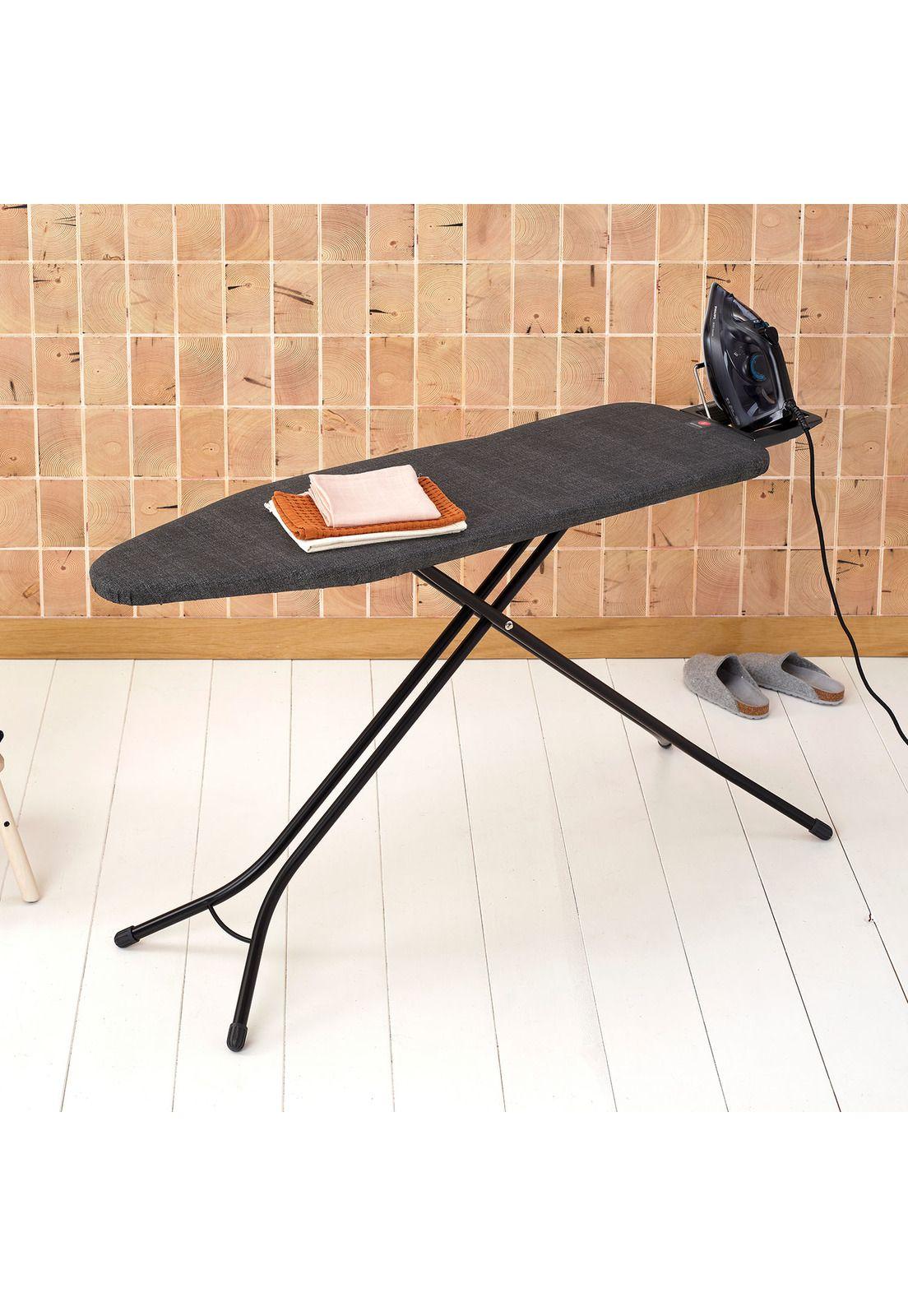 Tabla de planchar B, 124x38 cm, soporte plancha de vapor - Denim Black-3