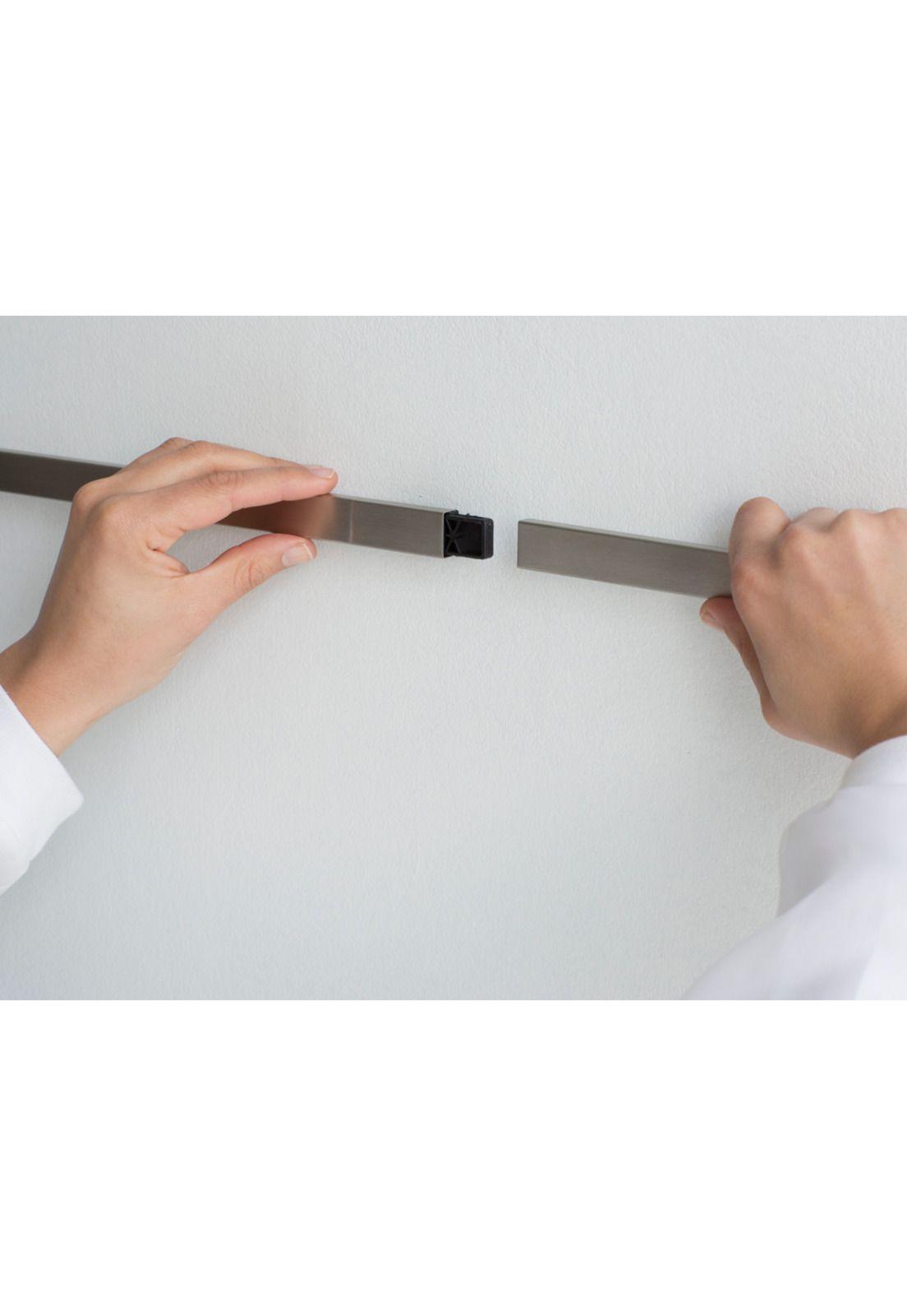 Barra pared 60 cm 7 ganchos Matt Steel-2