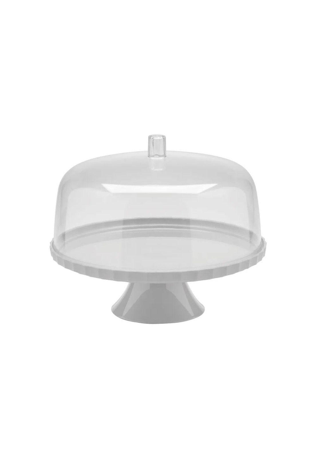 Porta torta con pedestal Blanco 30 cm-0