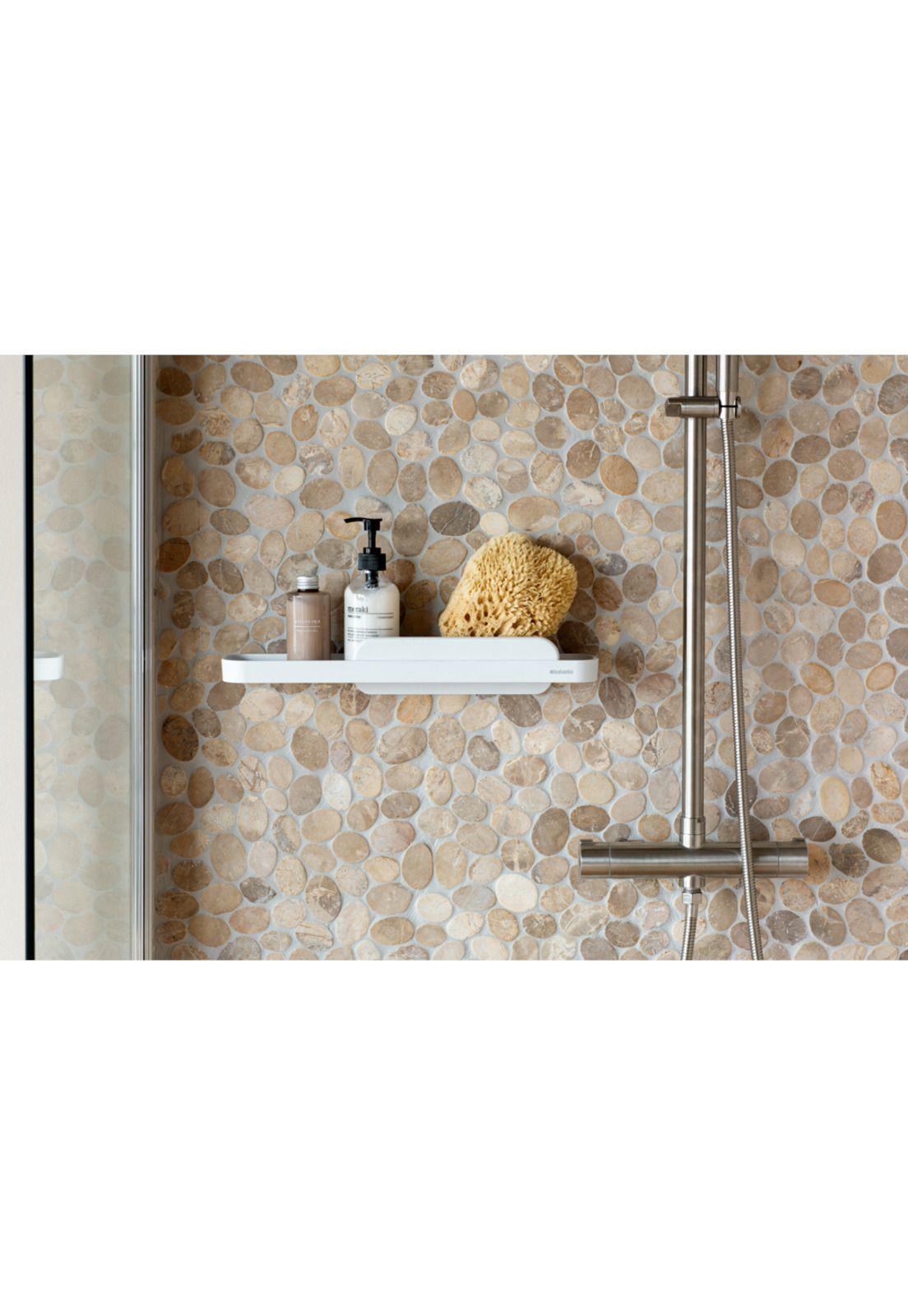 Estante de ducha con espátula MindSet White-5