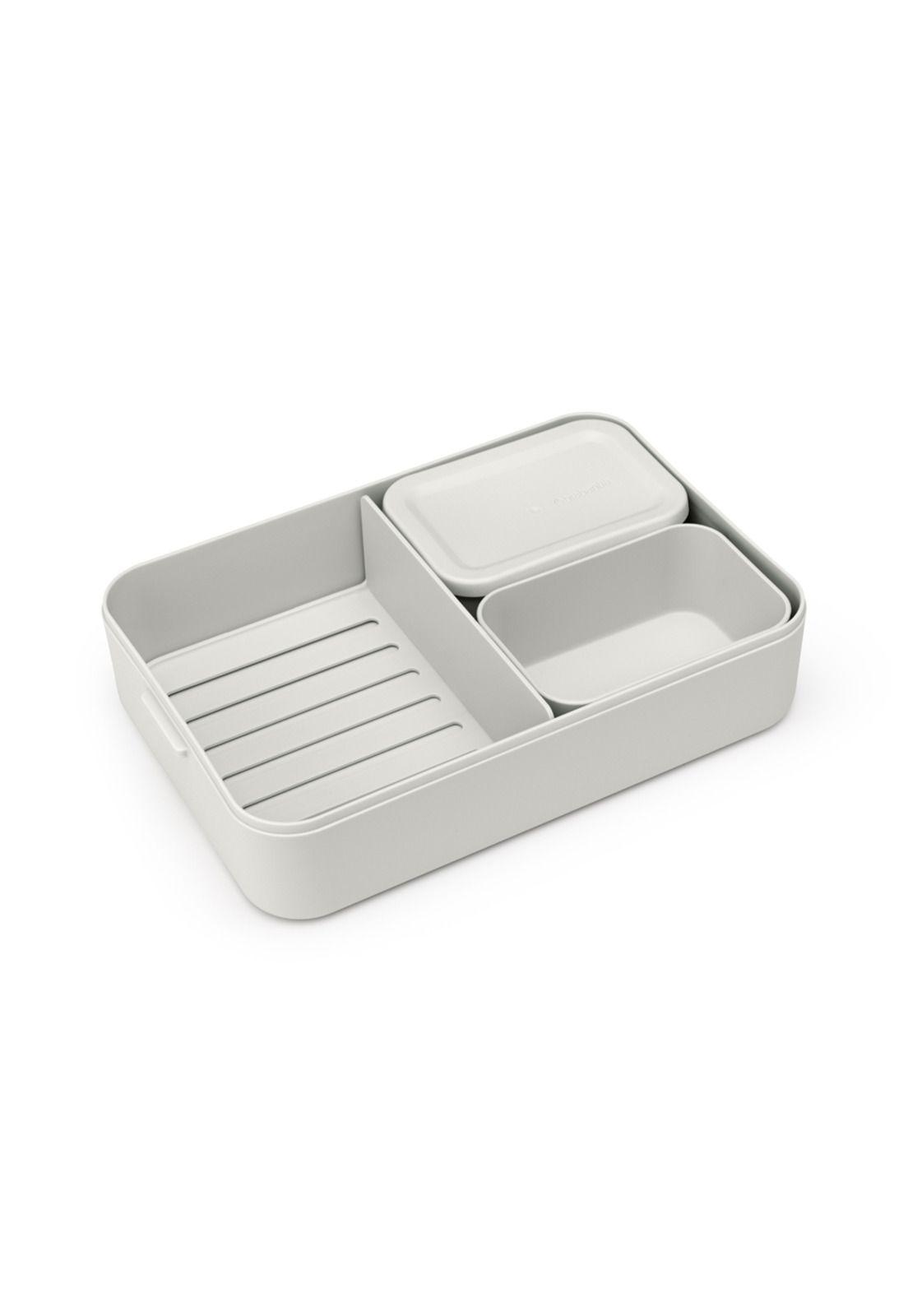 Contenedor para almuerzo Make & Take Bento Grande Light Grey-2