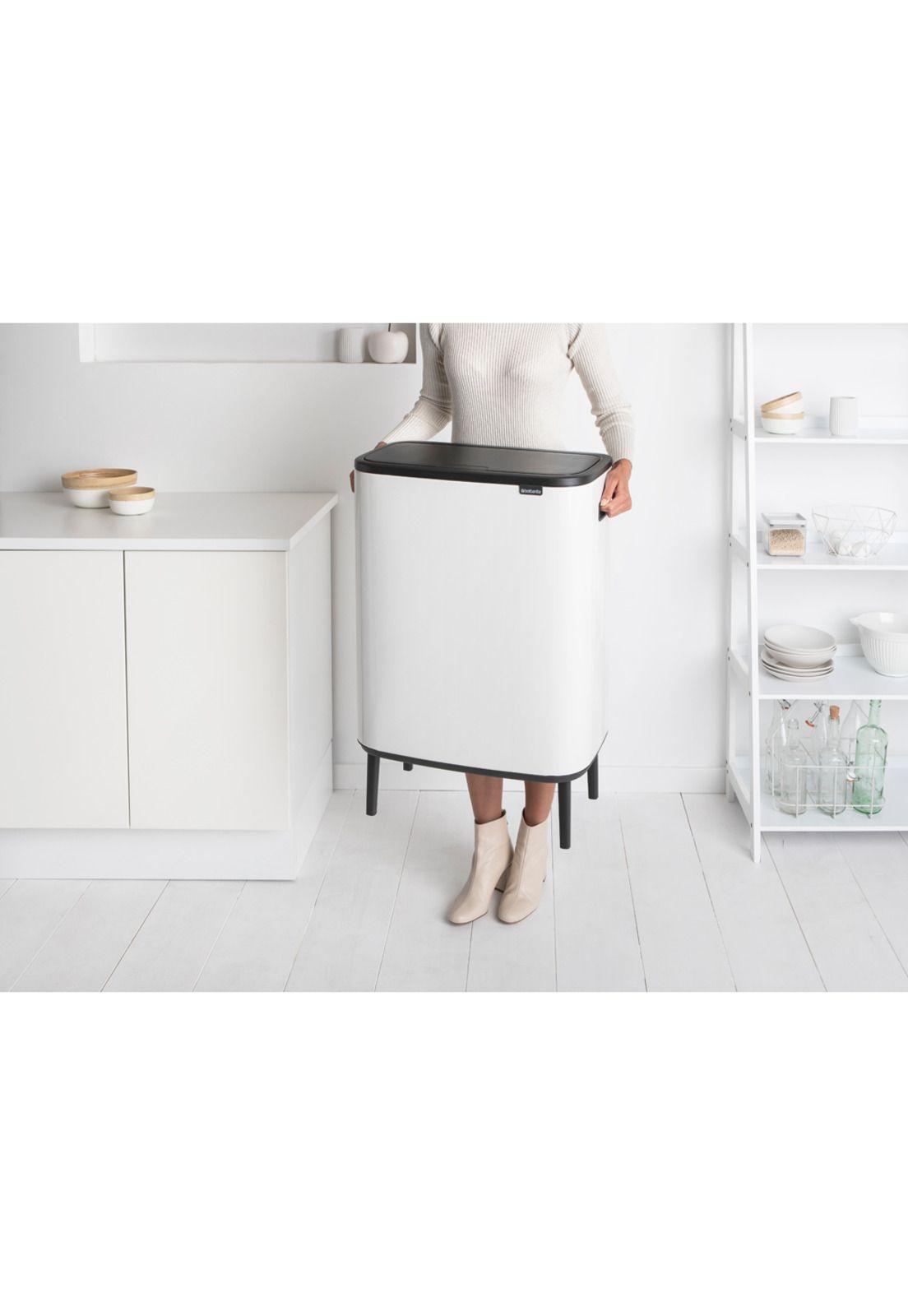 Basurero Bo Touch Hi 2 x 30 Lt White-2