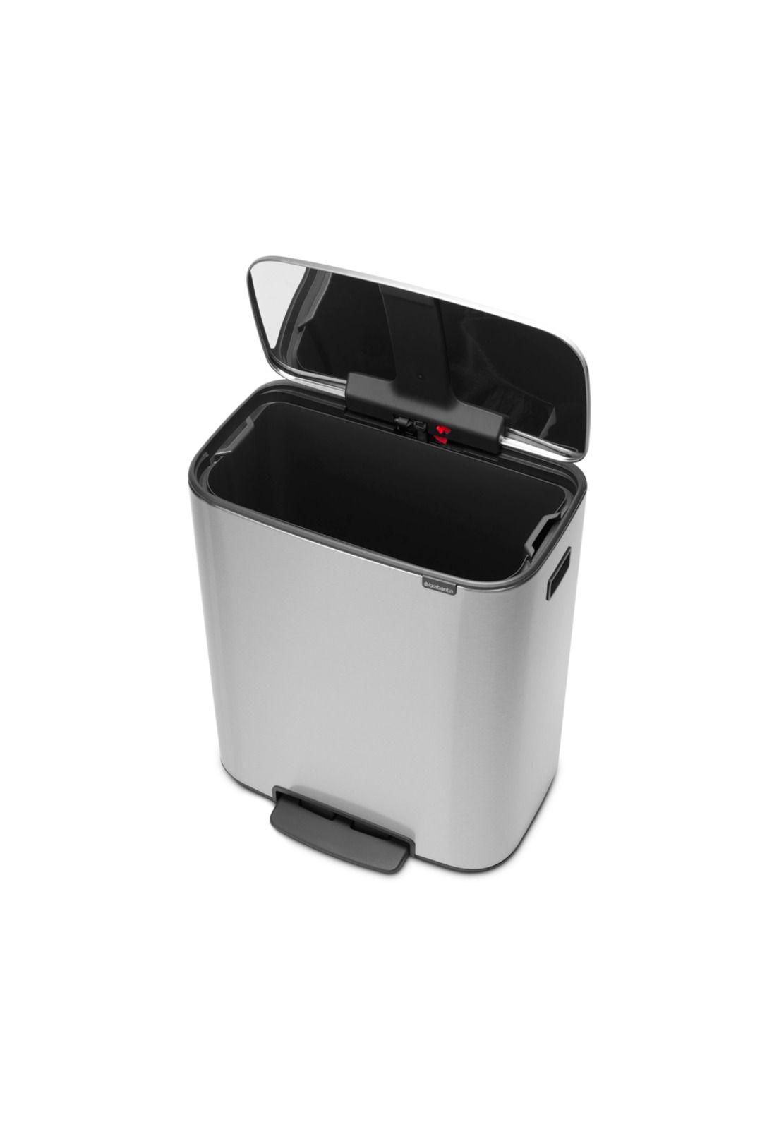 Basurero Pedal Bo 60 Lt Matt Steel Fingerprint Proof-2