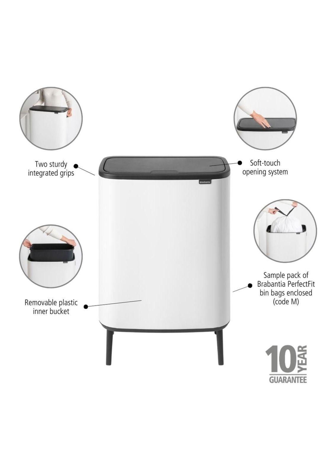 Basurero Bo Touch Hi 60 Lt White-5