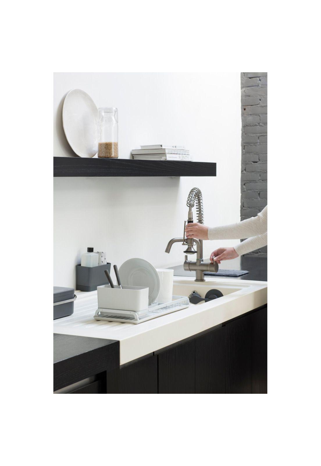 Secaplatos compacto SinkSide Light Grey-5