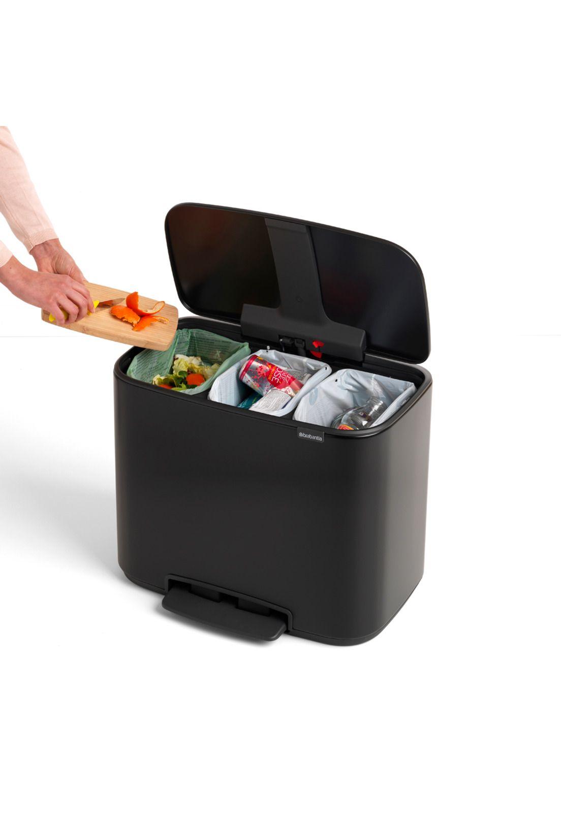 Basurero Pedal Bo 3 x 11 Lt Matt Black-3