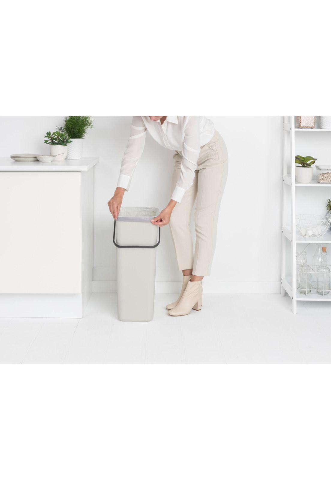 Basurero Reciclaje Sort & Go 40 Lt White-3