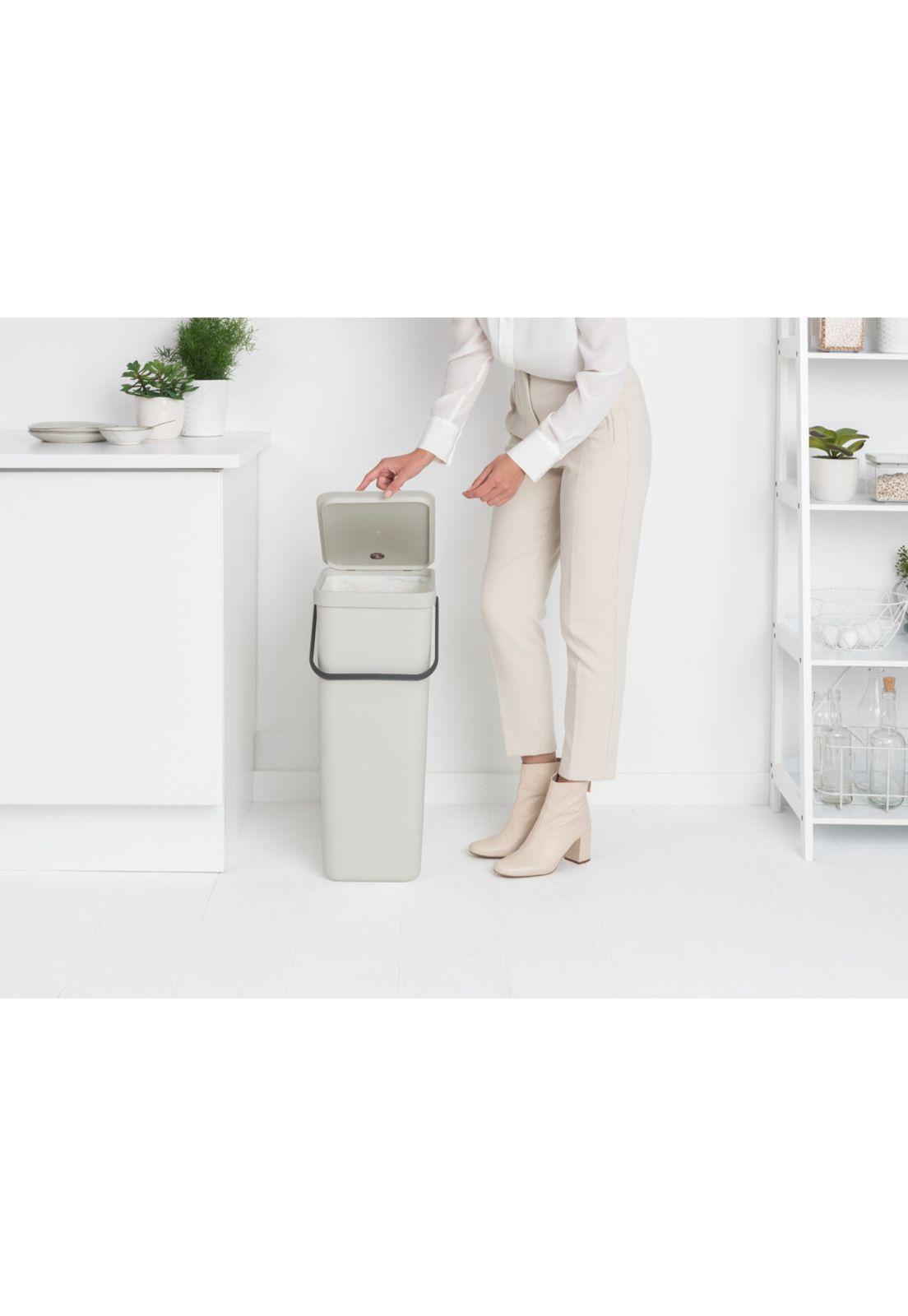 Basurero Reciclaje Sort & Go 40 Lt White-4