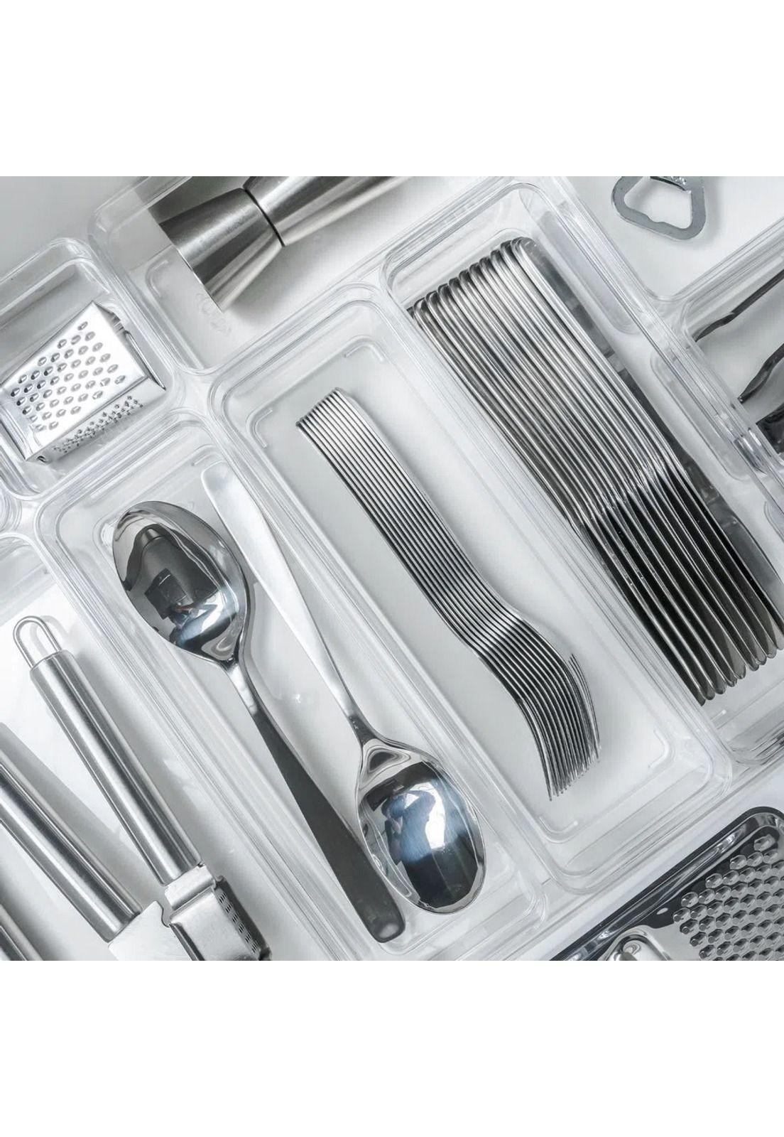  Organizador De Cajón Clear 22,5 x 7,5 x 5,6 Transparente-2
