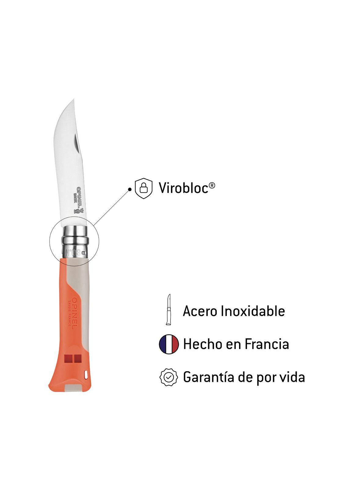 Cuchillo Opinel N°08 Horizon Naranjo-2