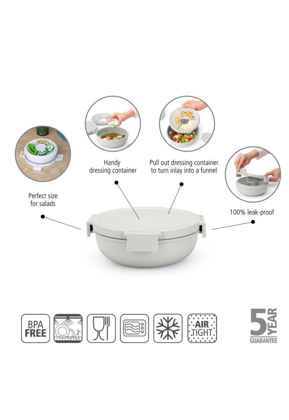 Bowl para ensalada Make & Take 1,3 Lt Light Grey-5