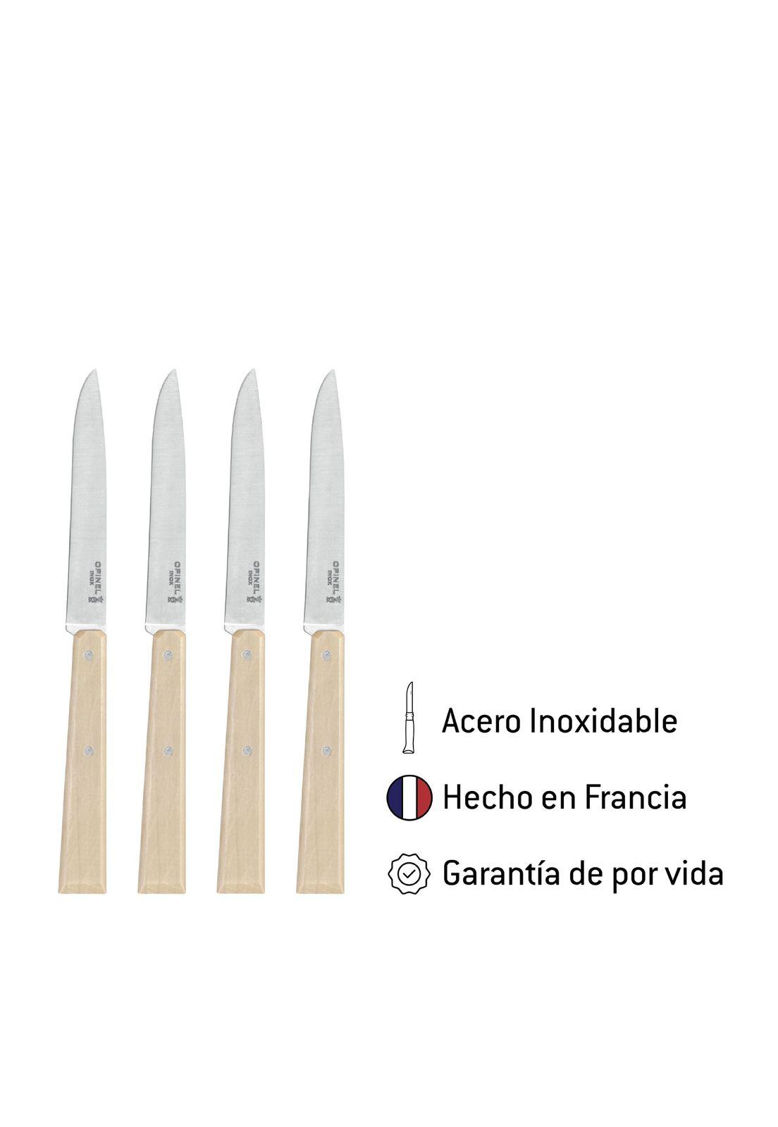 Cuchillos Opinel N°125 Bon Appétit Carpe - 4 unidades-2