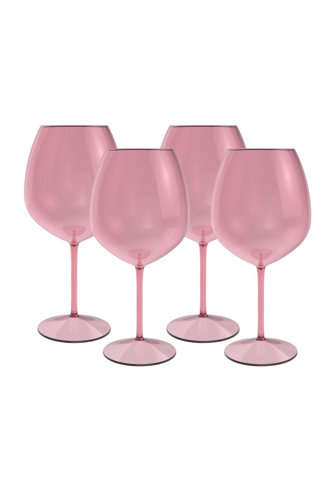 Pack 4 Copas Vino 750 Ml Rosadas-0