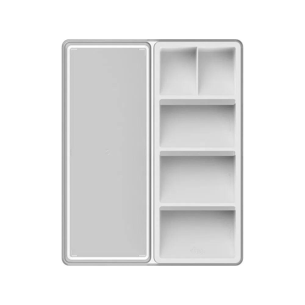  Organizador de Utensilios y Cubiertos Clear Blanco-2