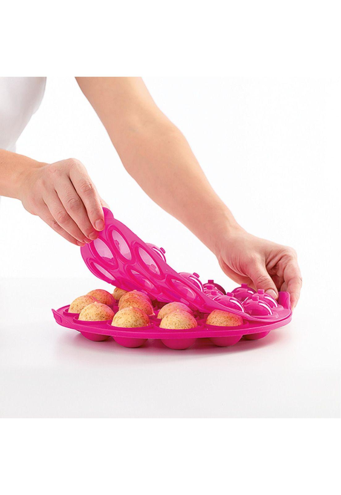 Molde cake pop 18 cavidades rosado-1