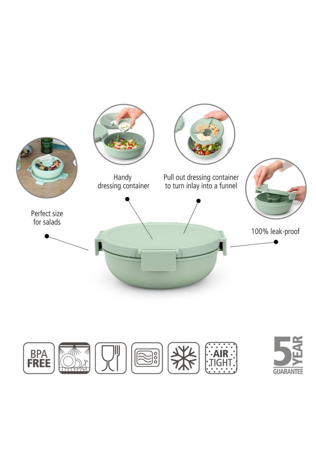 Bowl para ensalada Make & Take 1,3 Lt Jade Green-6