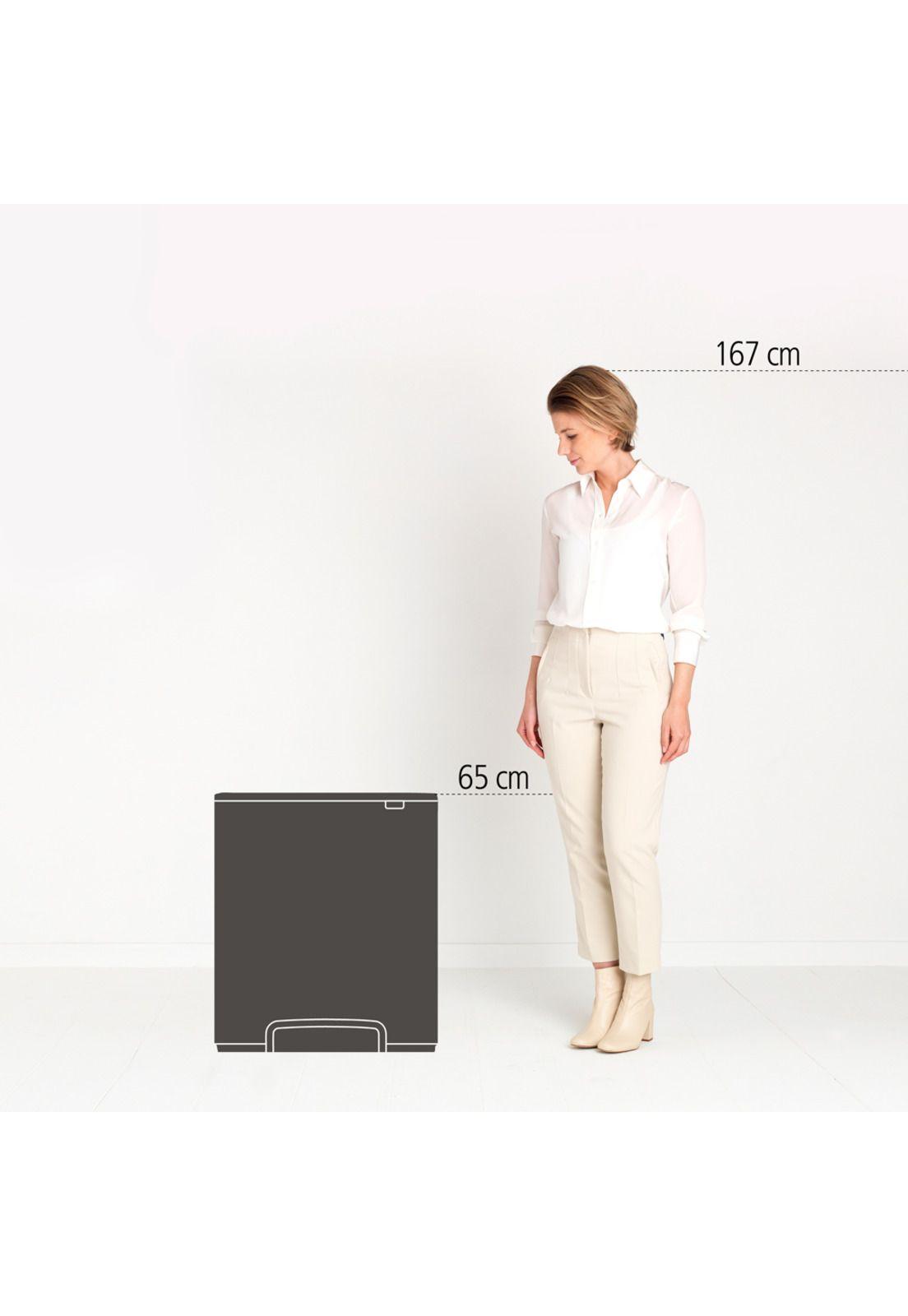 Basurero Pedal Bo 2 x 30 Lt Mineral Concrete Grey-5