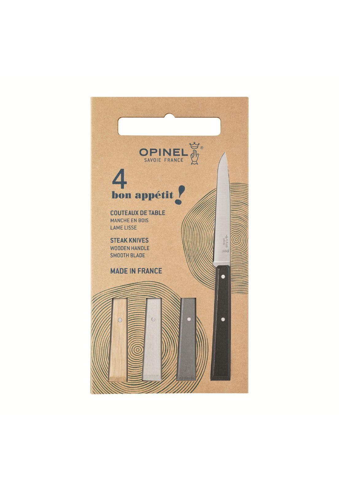 Cuchillos Opinel N°125 Bon Appétit Mineral - 4 unidades-0