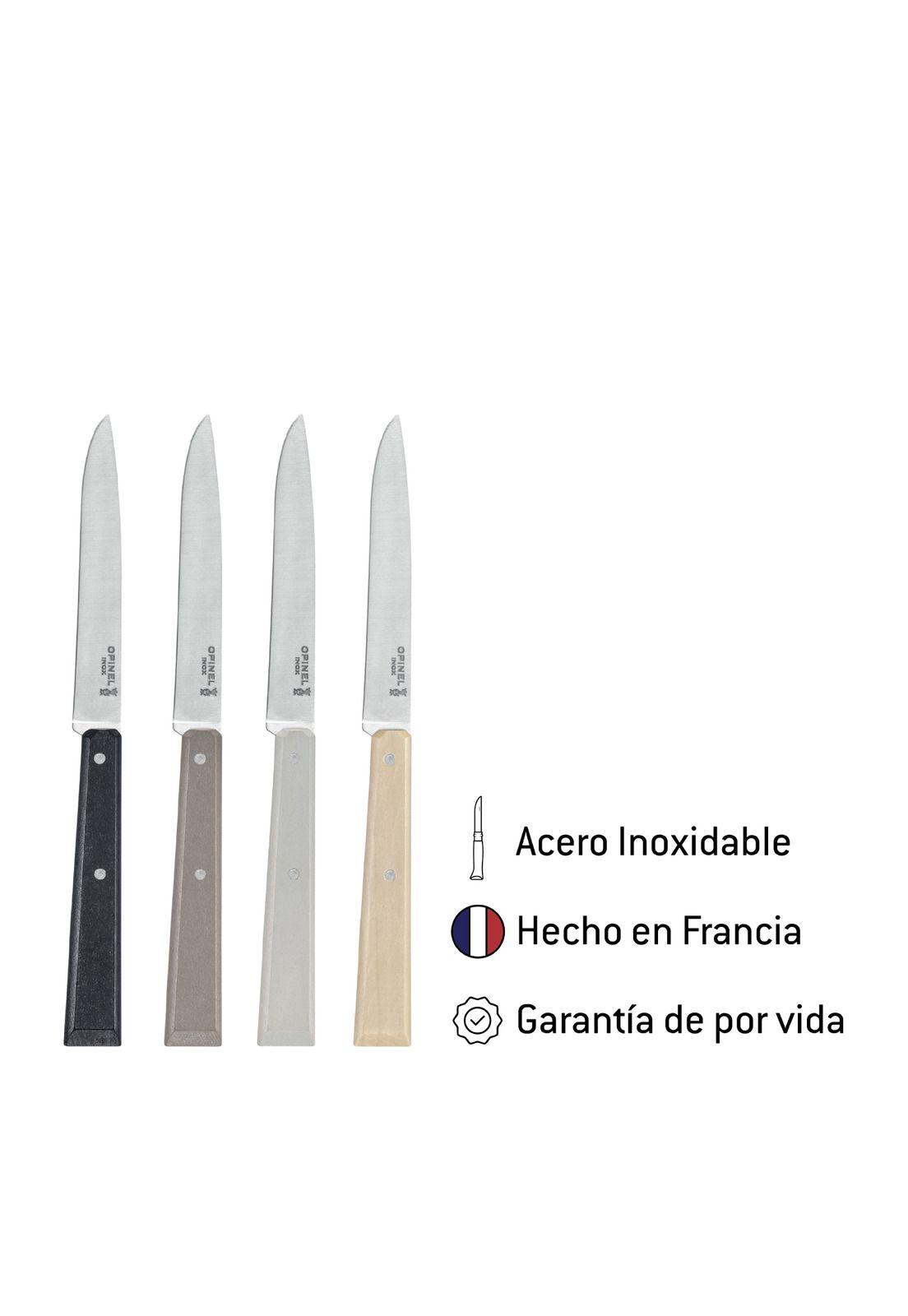 Cuchillos Opinel N°125 Bon Appétit Mineral - 4 unidades-2