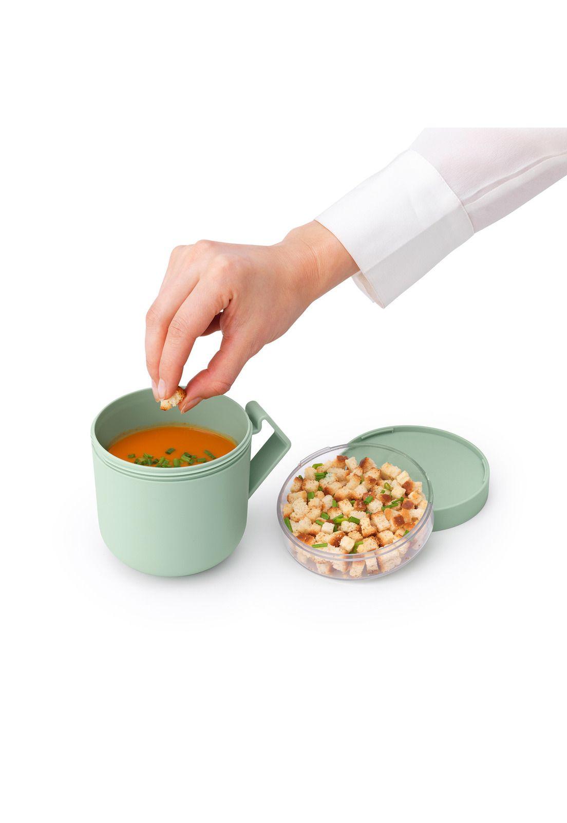 Taza para sopa Make & Take 0,6 L plástico - Jade Green-5