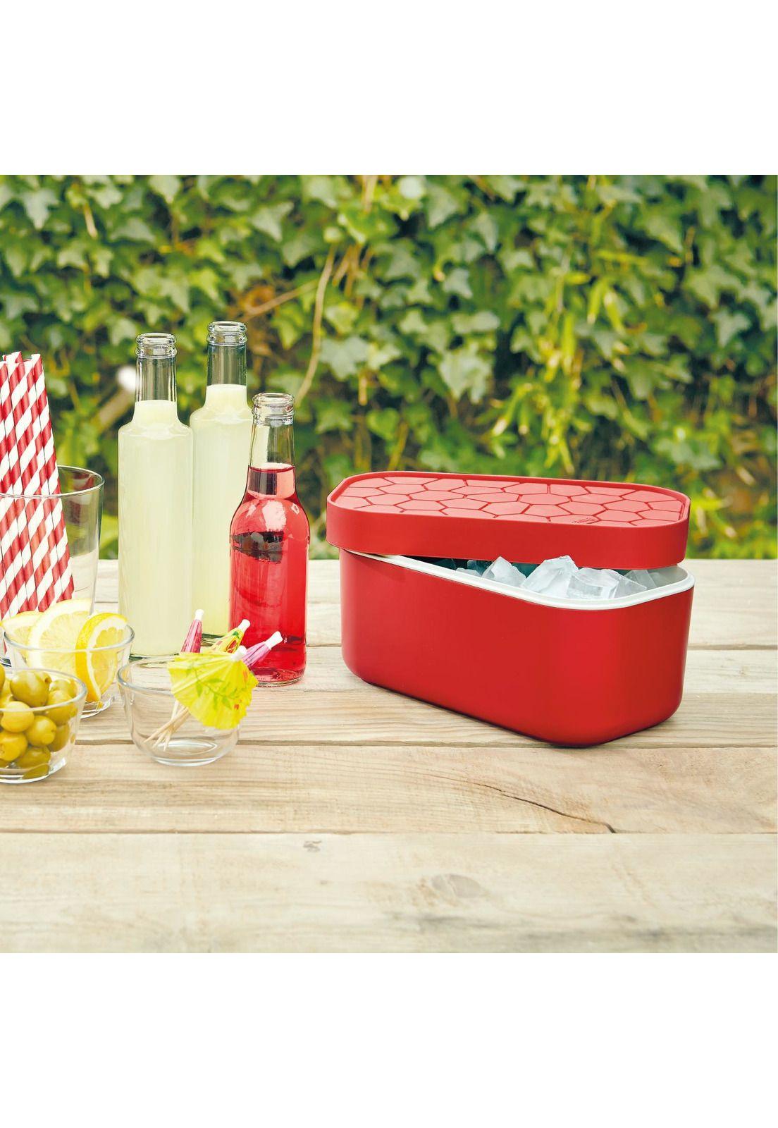 Caja de cubos de hielo Ice box rojo-3