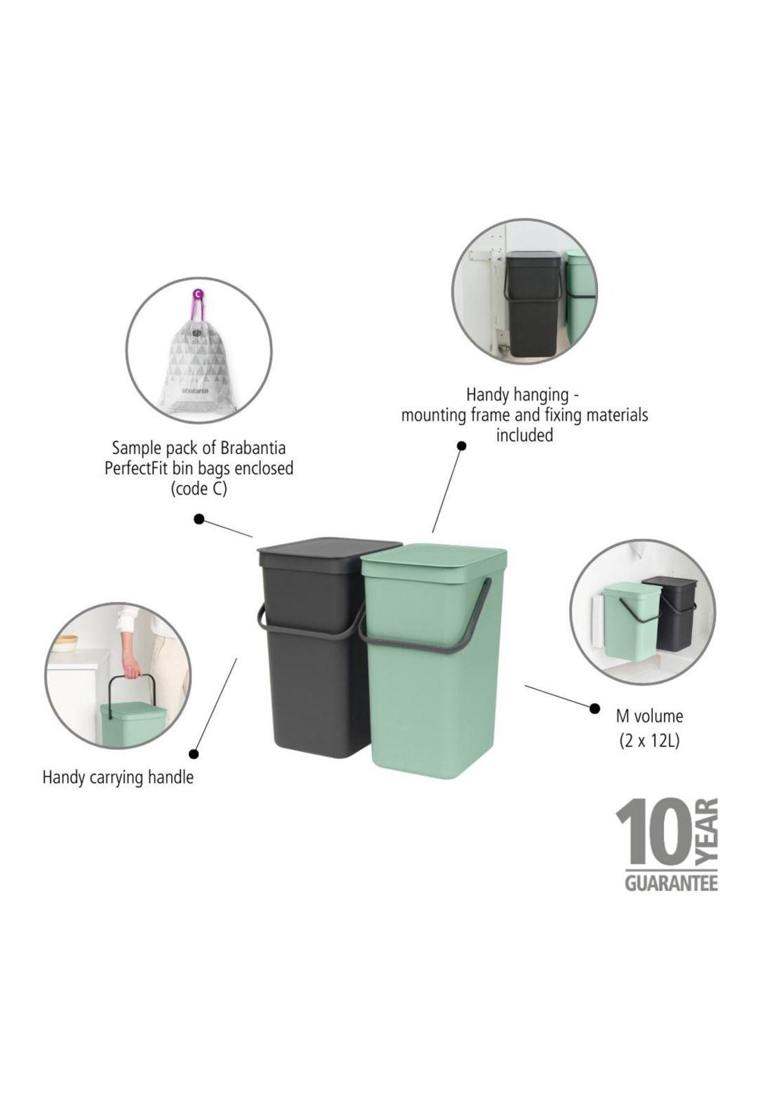 Basurero Sort & Go 2 x 12 litros Multi-5