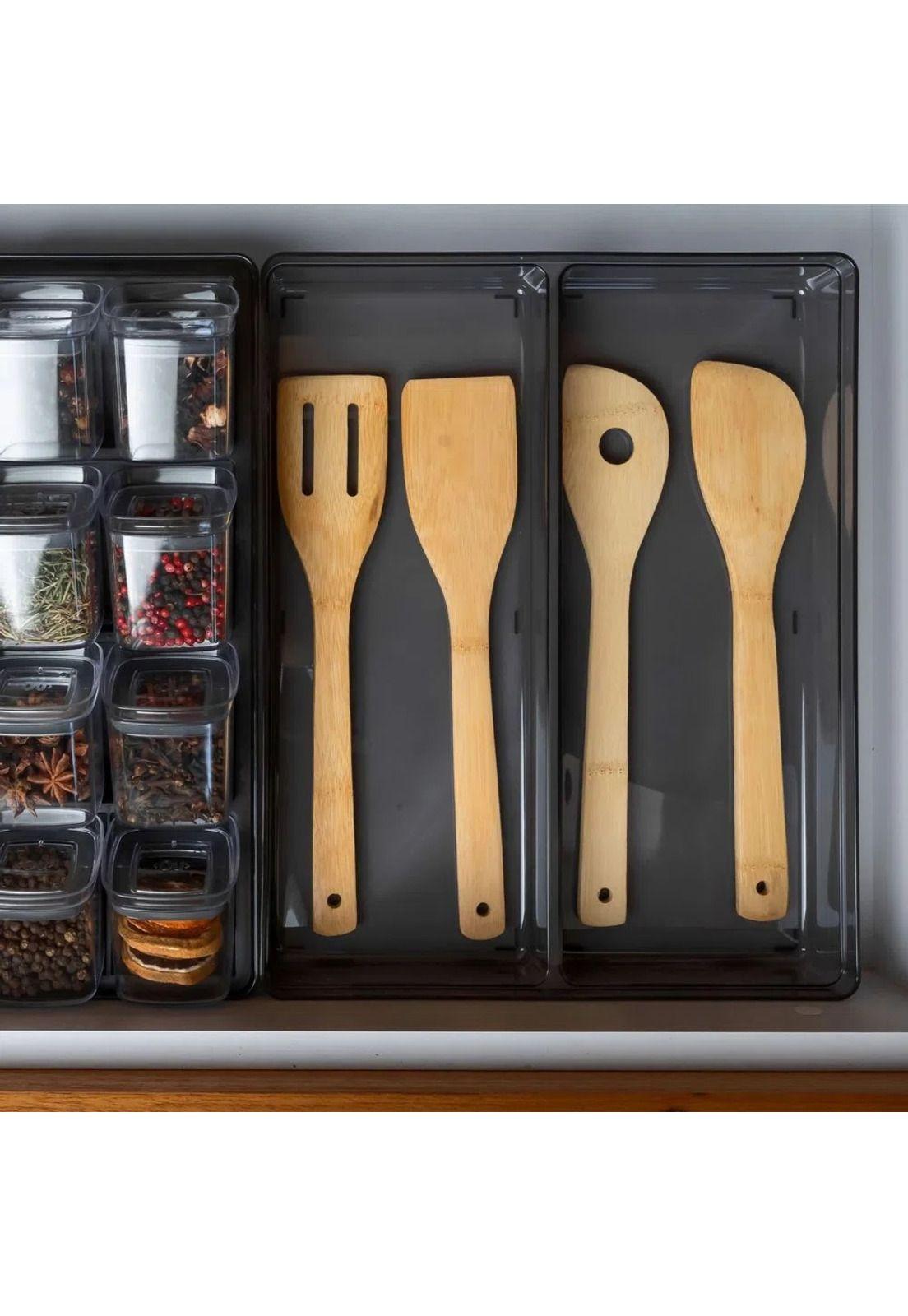 Organizador De Cajón Clear  37,5 X 30 X 5,6 Gris-0