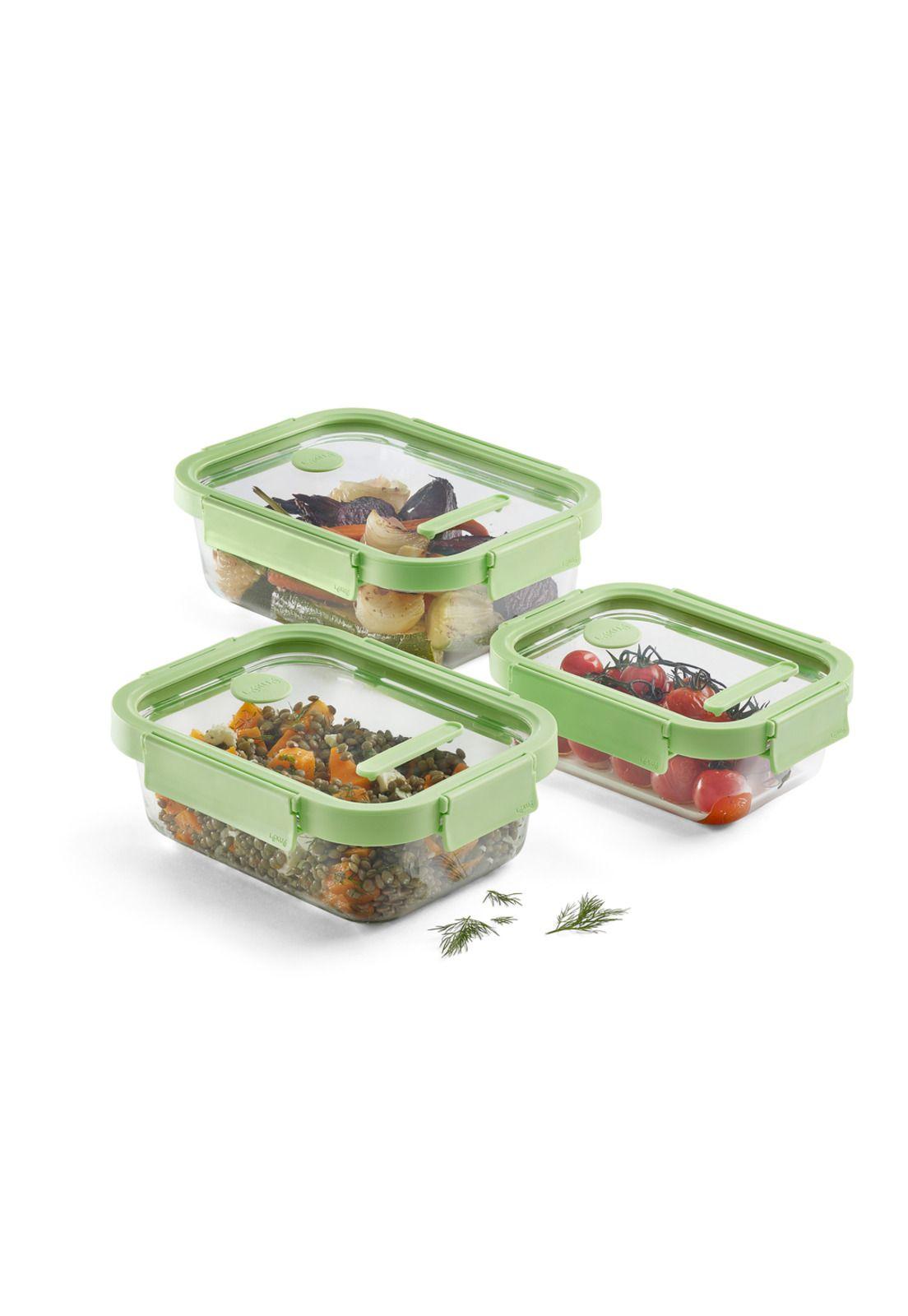 Recipiente hermético 100% de vidrio 640 ml rectangular-4