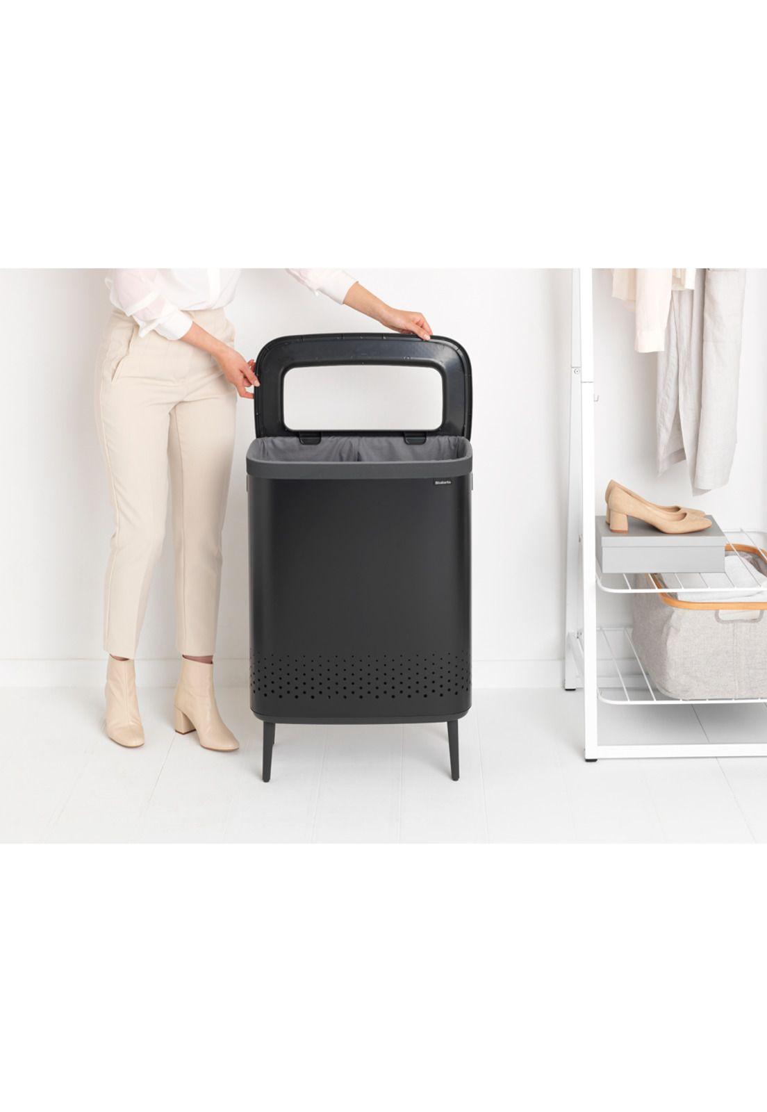 Contenedor para ropa Bo Hi 2 x 45 Lt Matt Black-4