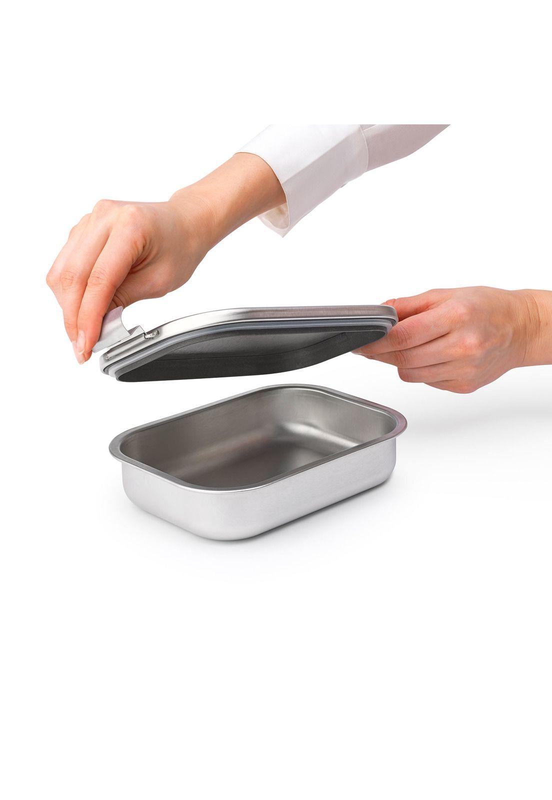 Contenedor para almuerzo Make & Take mediano acero inoxidable - Matt Steel-6