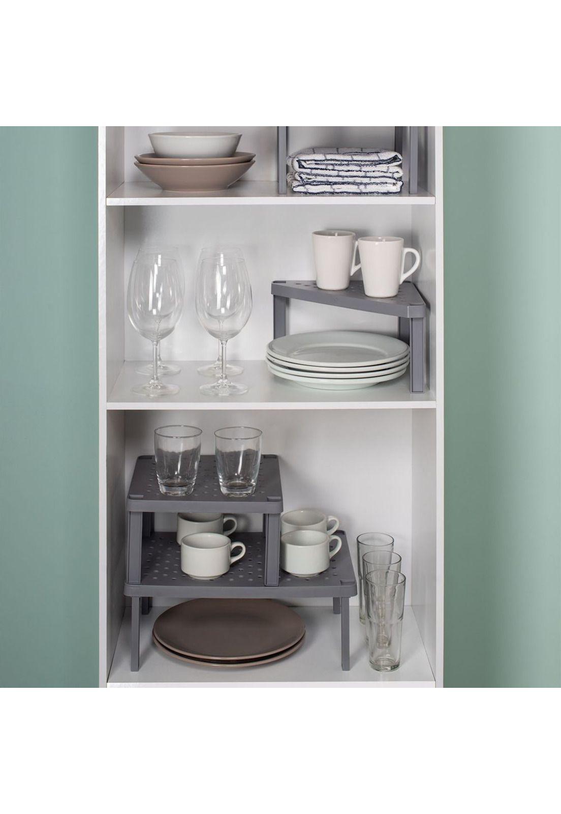 Organizador de Estante Rectangular Level Gris-2