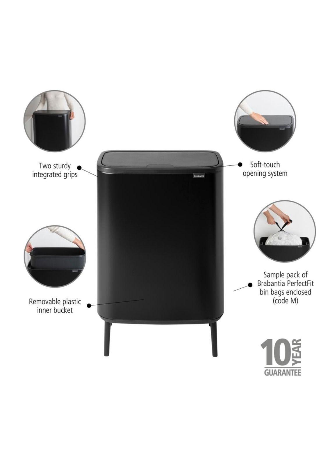 Basurero Bo Touch Hi 60 Lt Matt Black-6