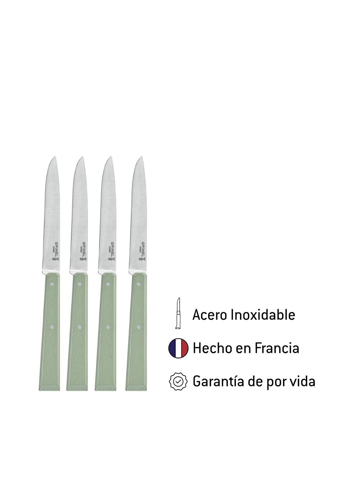 Cuchillos Opinel N°125 Bon Appétit Salvia - 4 unidades-2