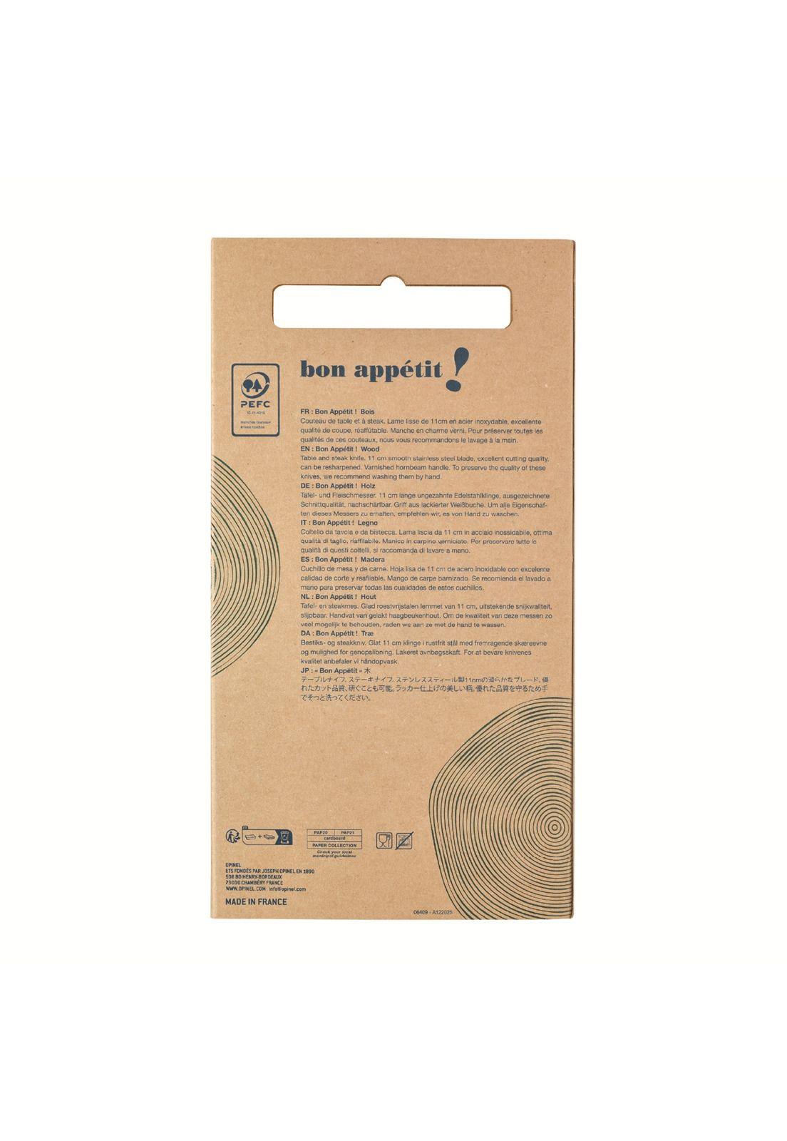 Cuchillos Opinel N°125 Bon Appétit Salvia - 4 unidades-5