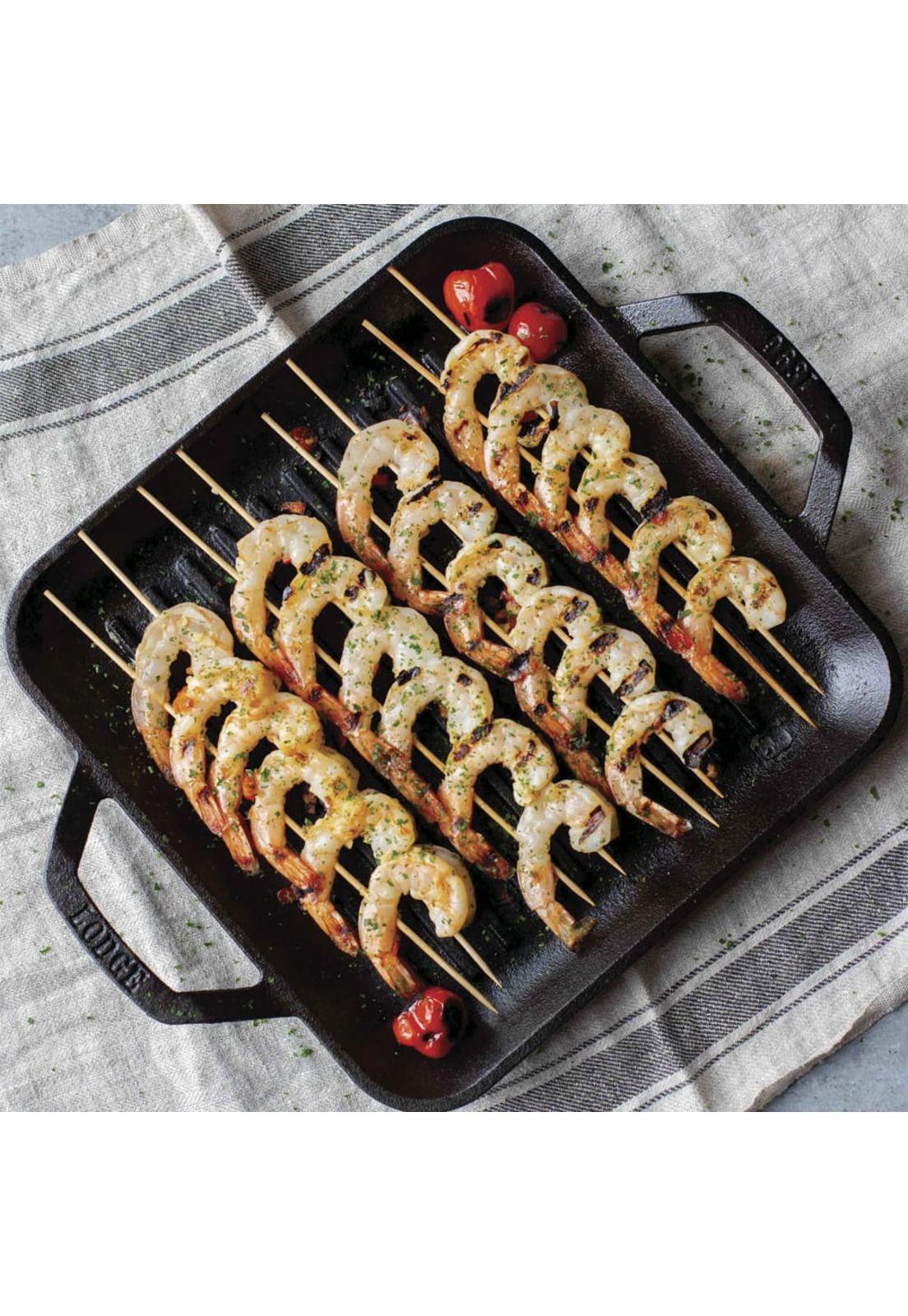 Sartén Cuadrado Parrilla Hierro Fundido 28 cm-6