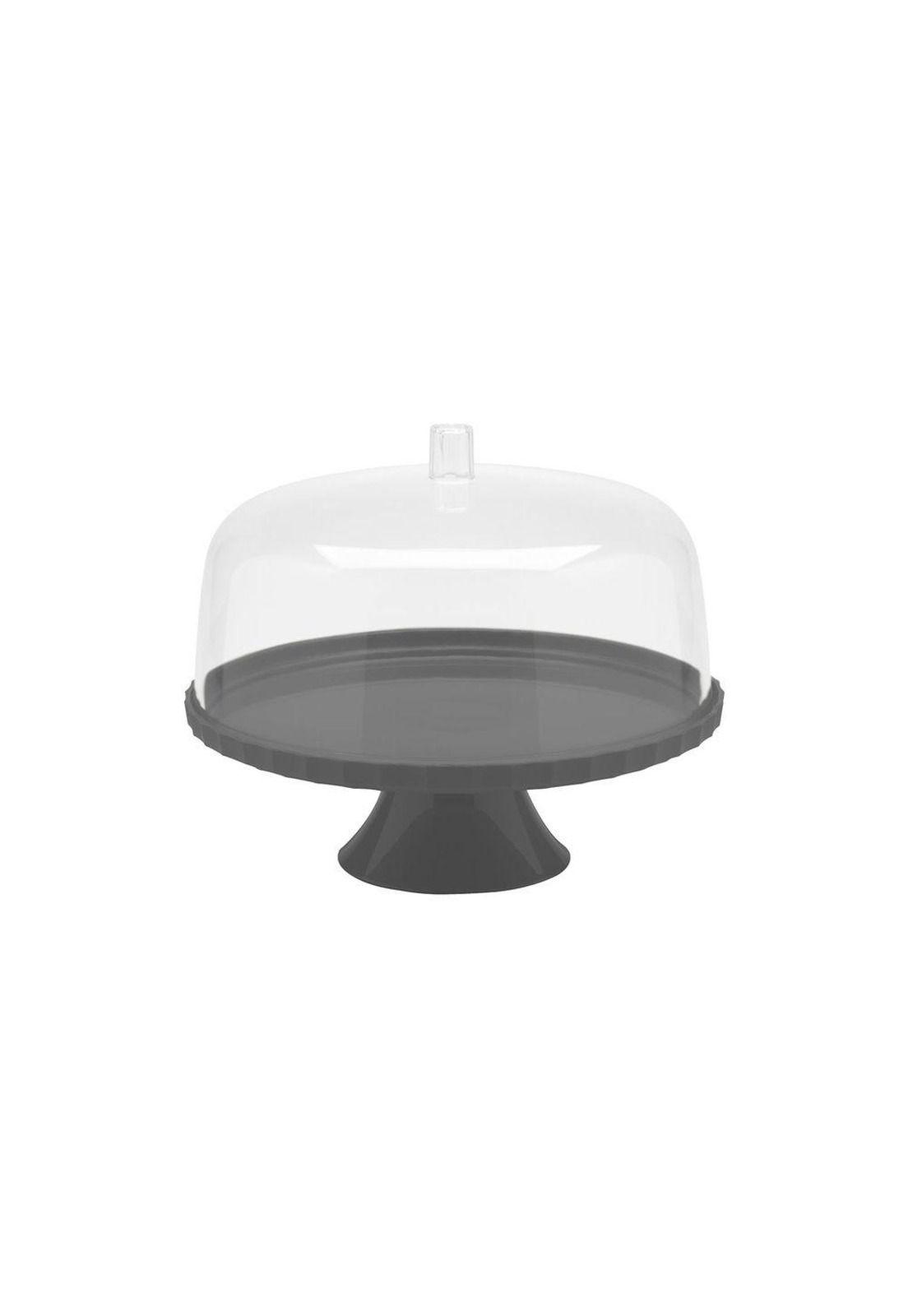 Porta Torta Con Pedestal 25 cm Gris-0