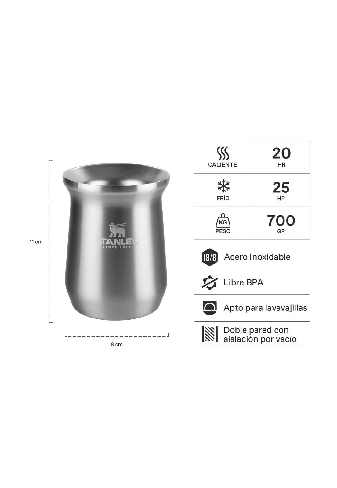 Mate Stanley Plateado | 236 ml-1