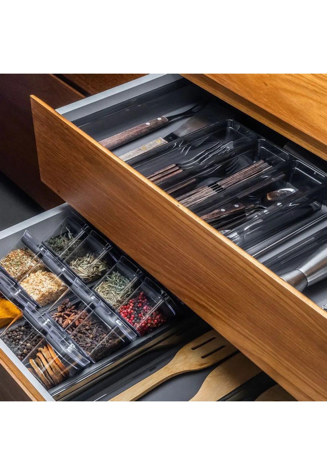 Organizador De Cajón Clear 37,5 X 15 X 5,6 Gris-2
