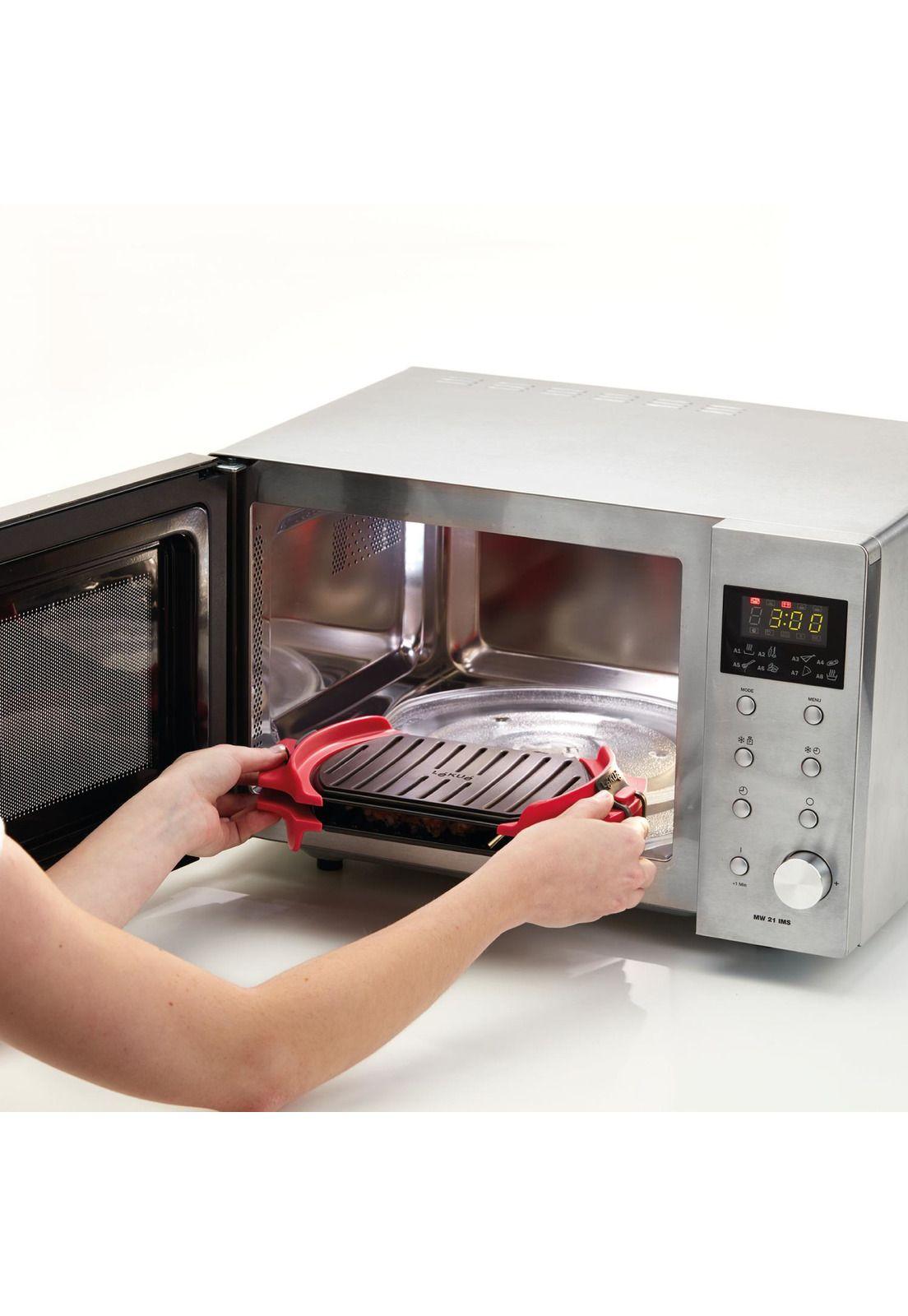 Grill para Microondas rojo-3