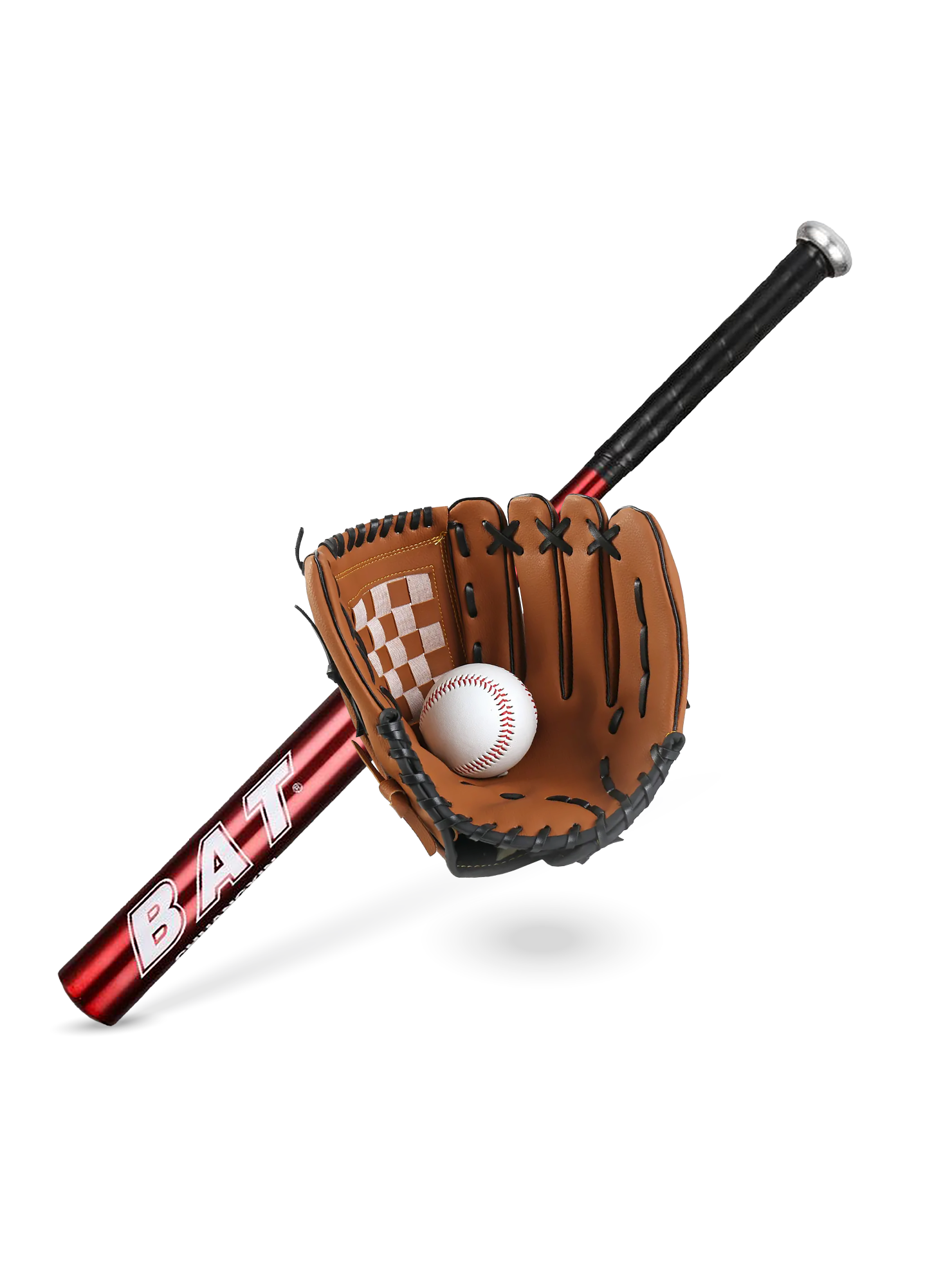 Set Baseball Bate Aluminio Rojo-0