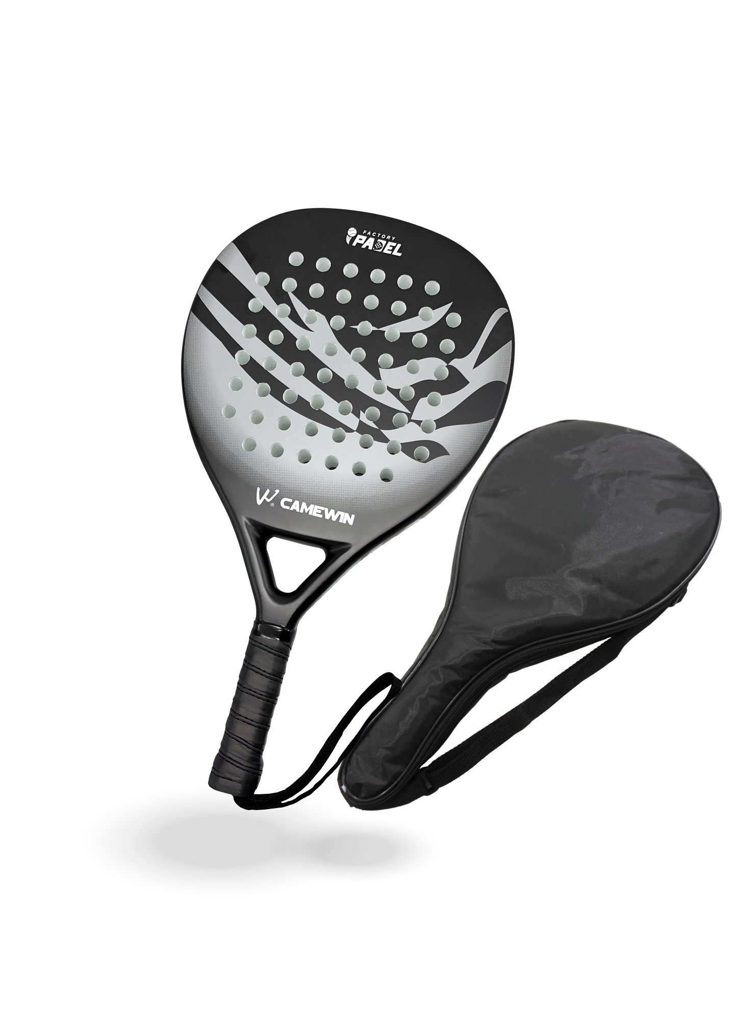 Pala de Padel Gris con Negro Modelo 4013-0